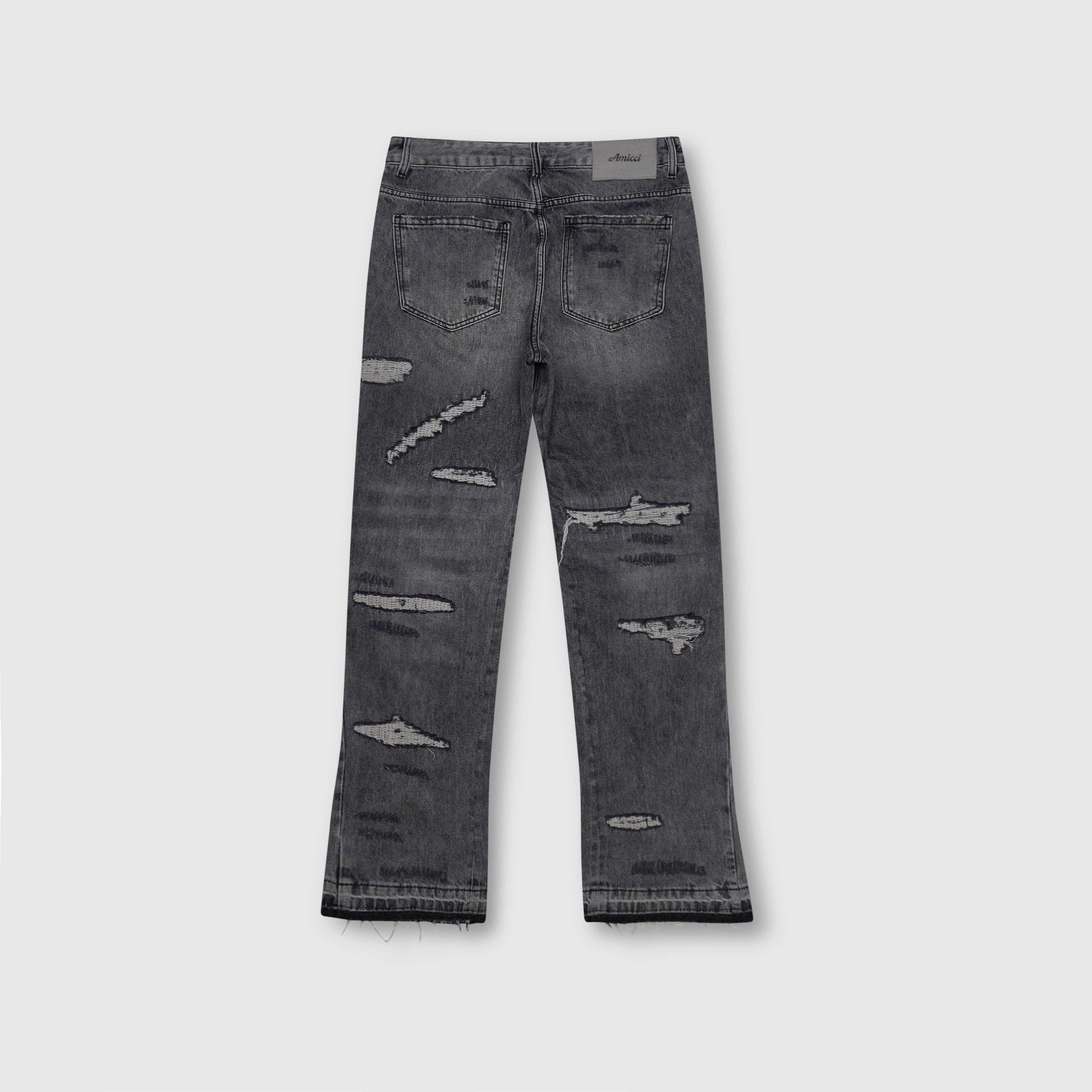 Trivoni Mid Grey Flare Jean