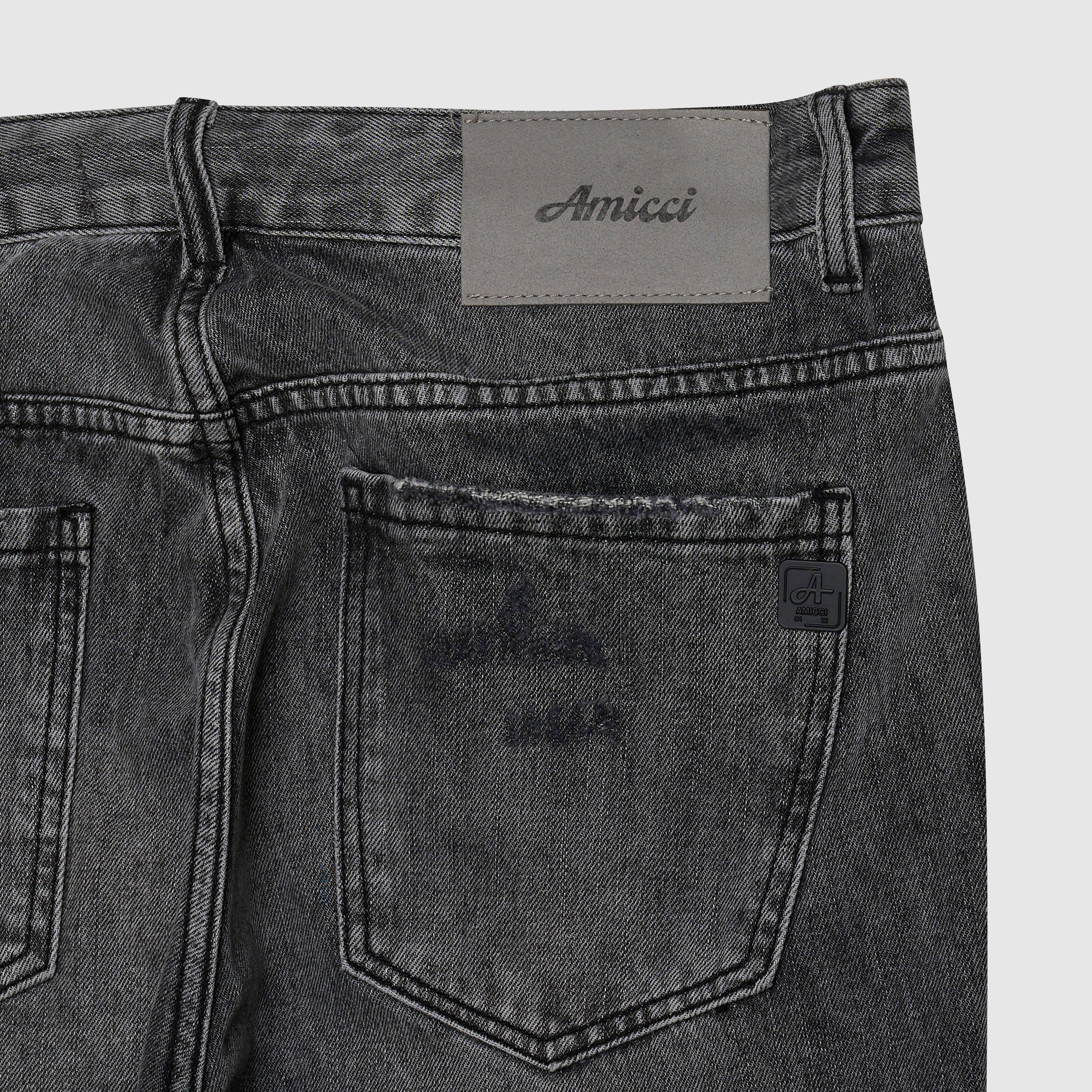 Trivoni Mid Grey Flare Jean