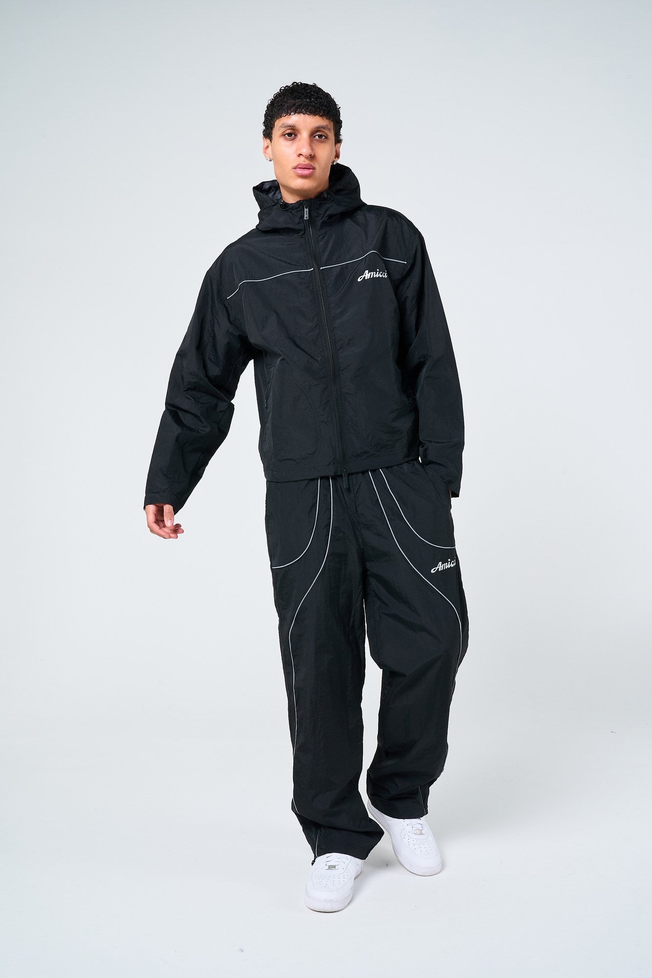 Carson Black Windbreaker