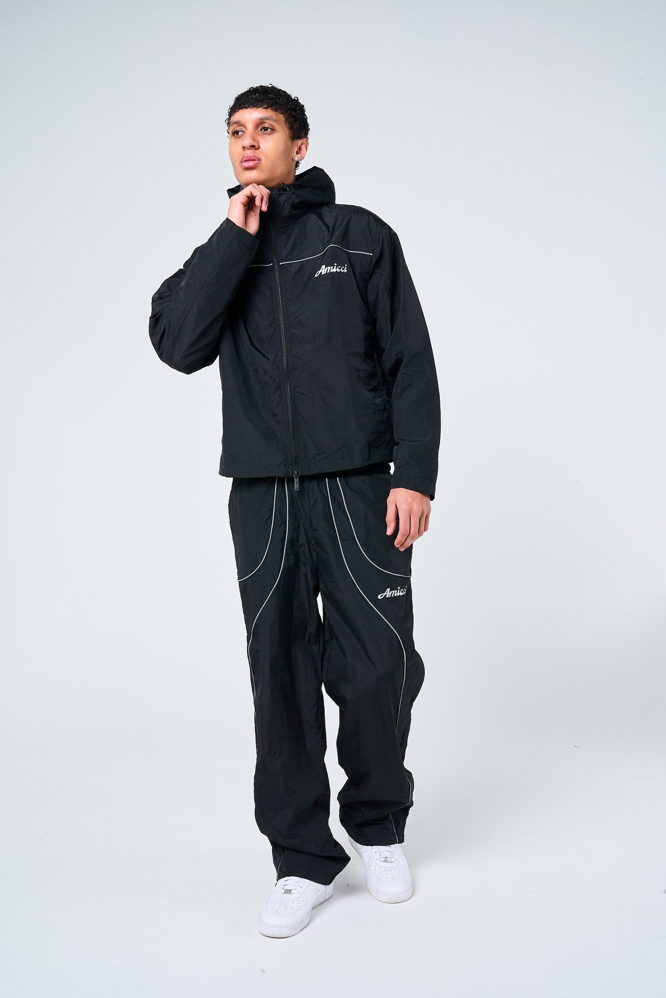 Carson Black Shell Pant