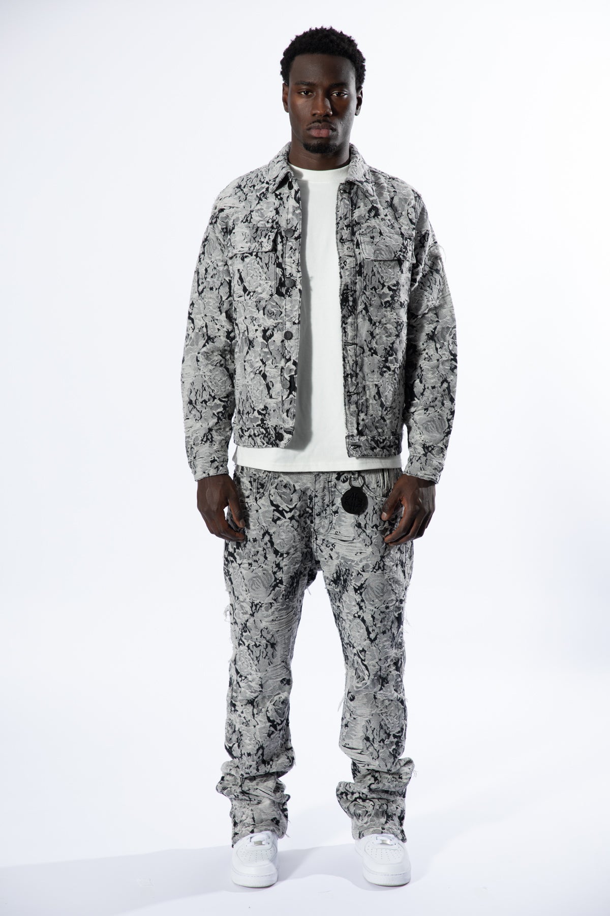 Veste en denim Amelio noire