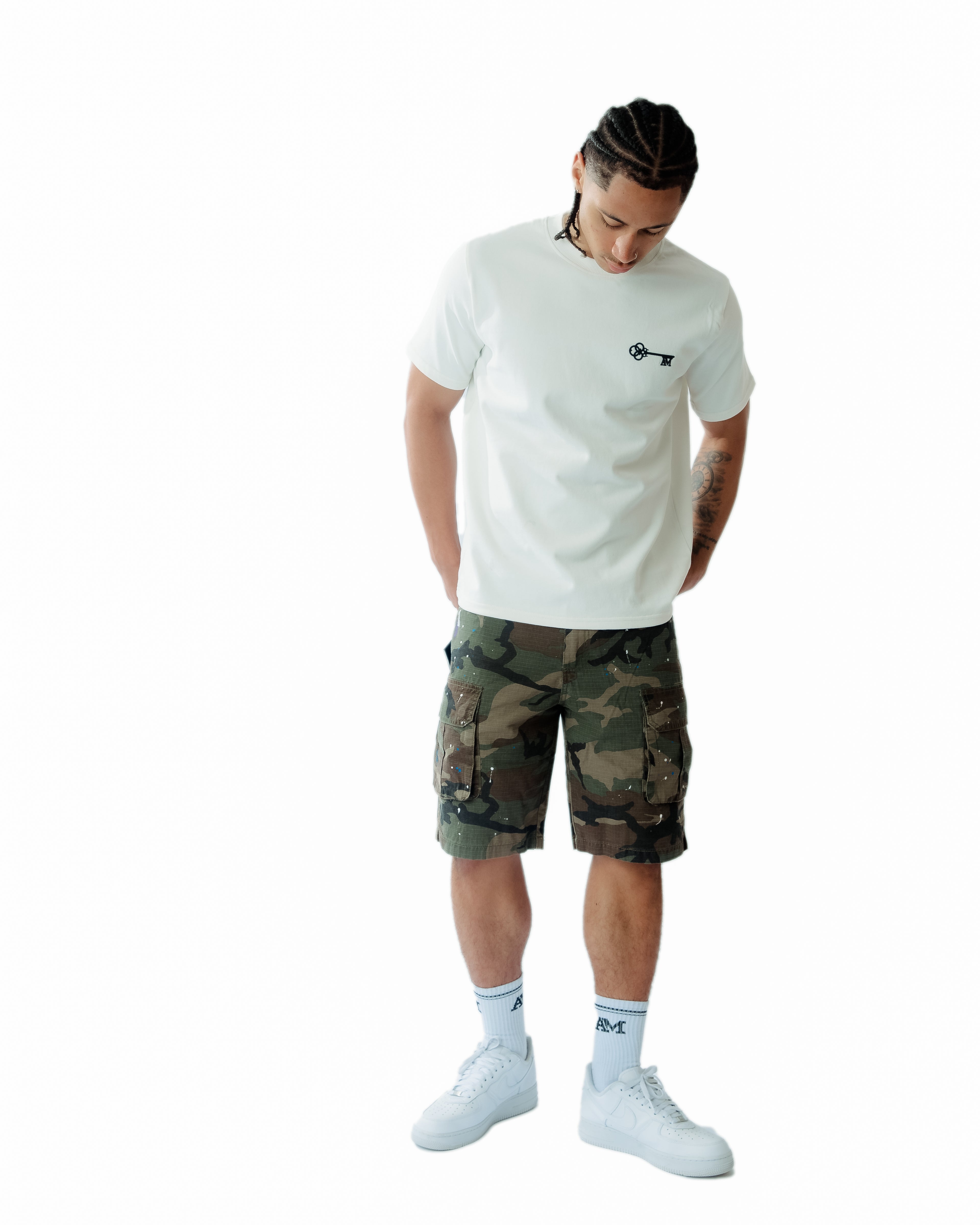Flavio Groene Camo Korte Broek