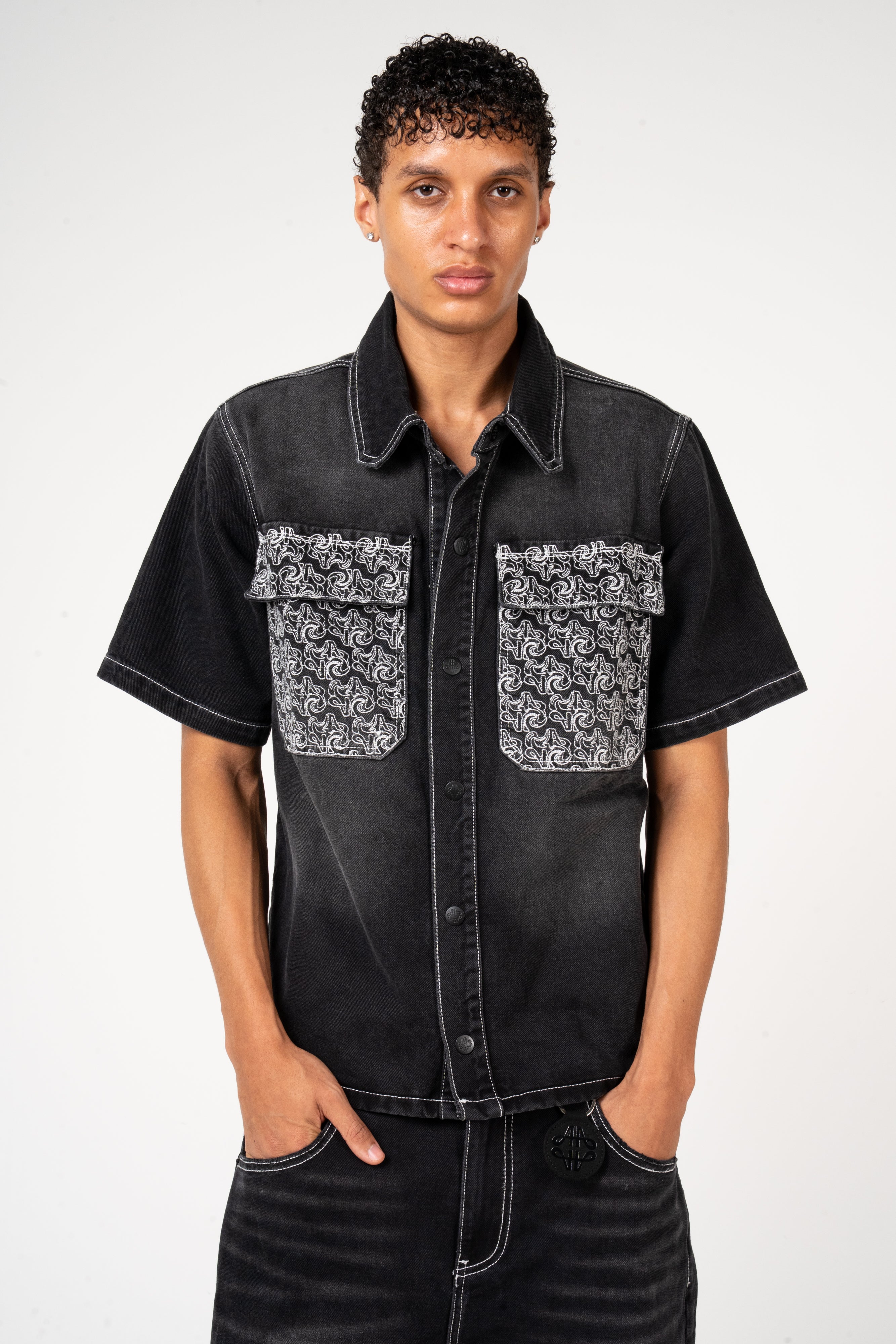 Keshi Denim Shirt Zwart
