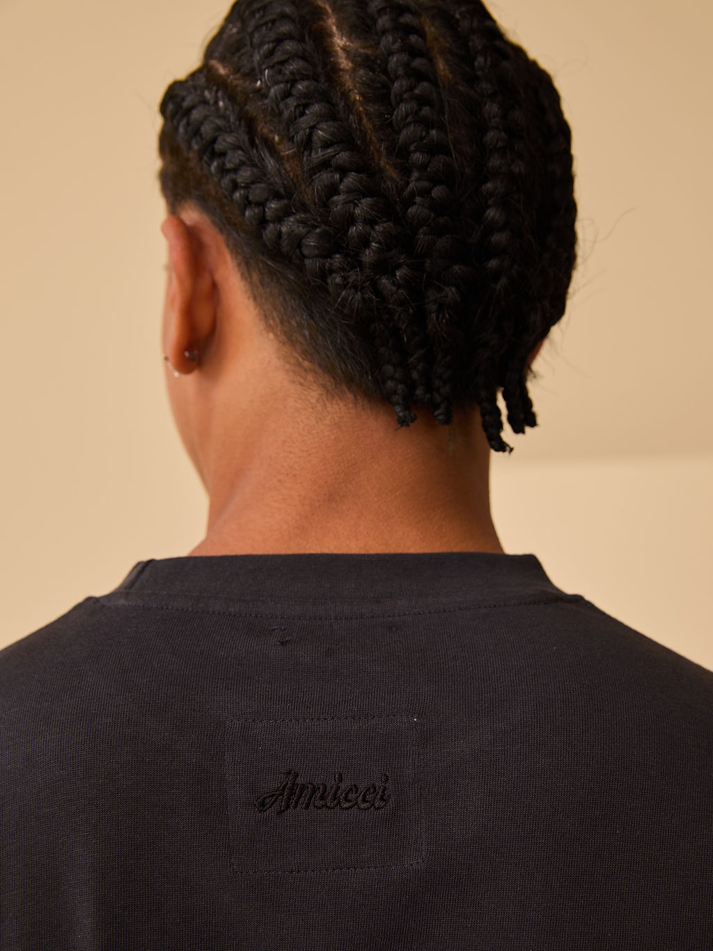 Direction Zwart Grafisch T-shirt