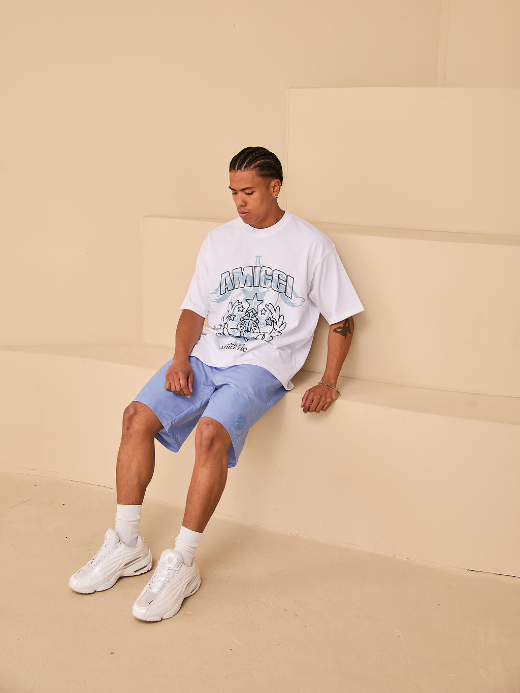 Parade T-shirt met blauwe opdruk