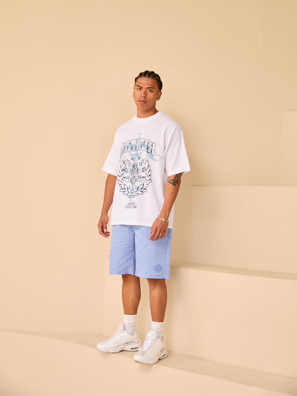 Parade T-shirt met blauwe opdruk