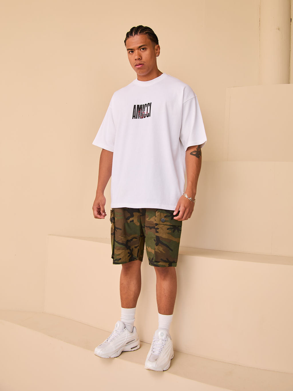 Sniper Grafisch T-shirt Wit