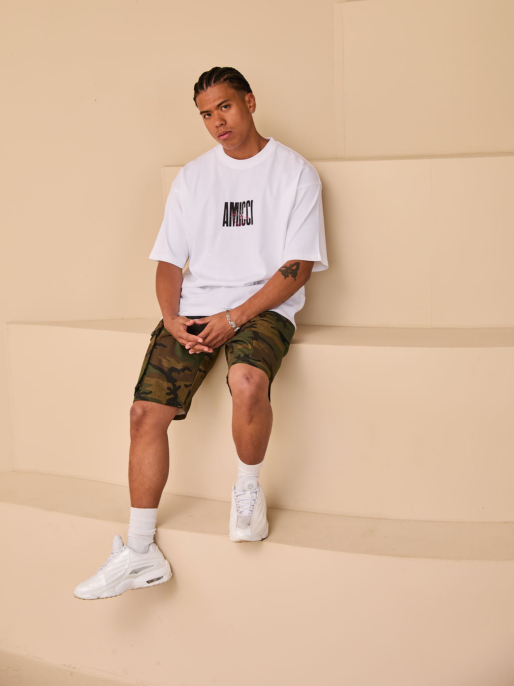 Sniper Grafisch T-shirt Wit