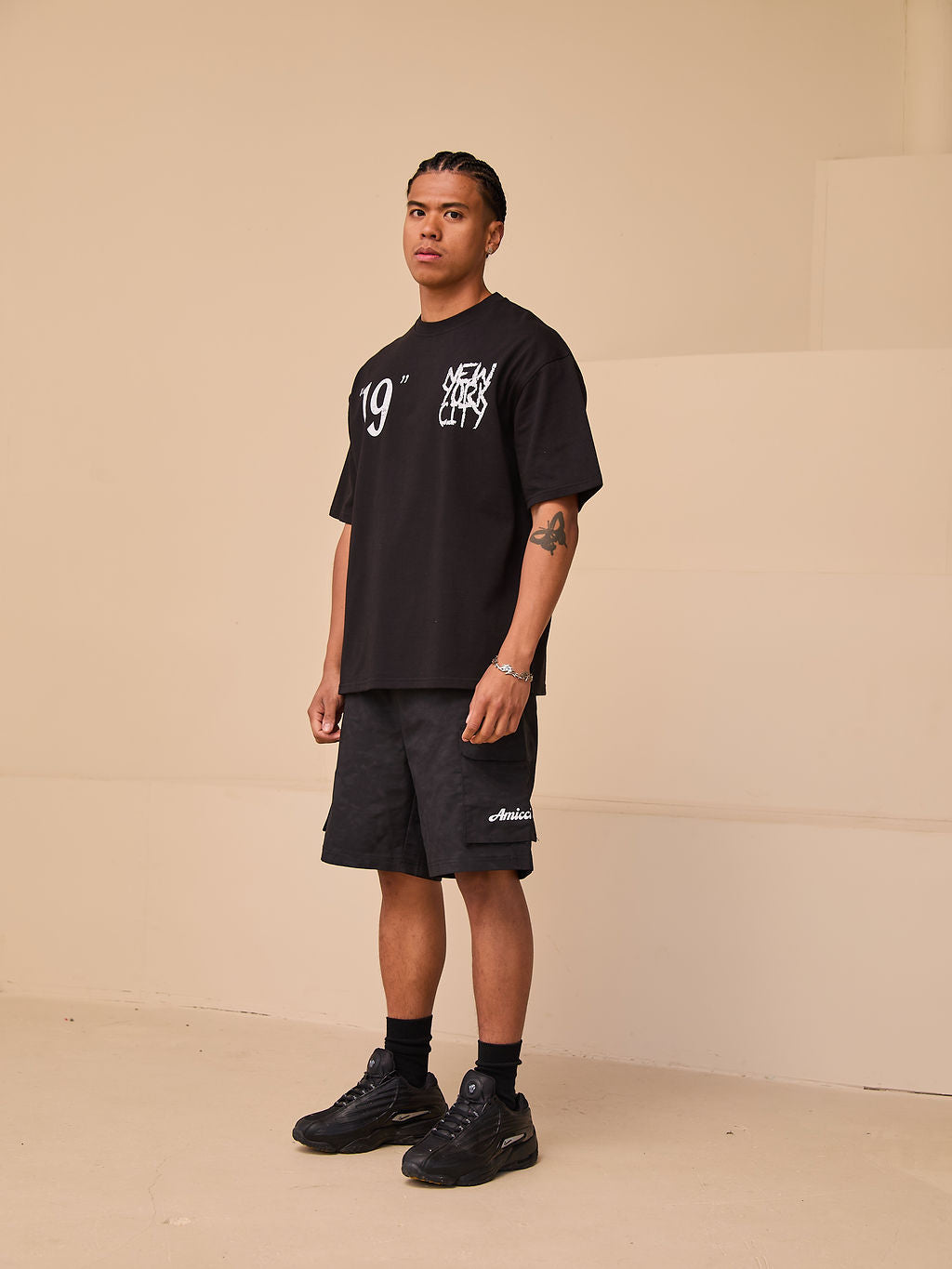 T-shirt surdimensionné graphique Caballo Noir