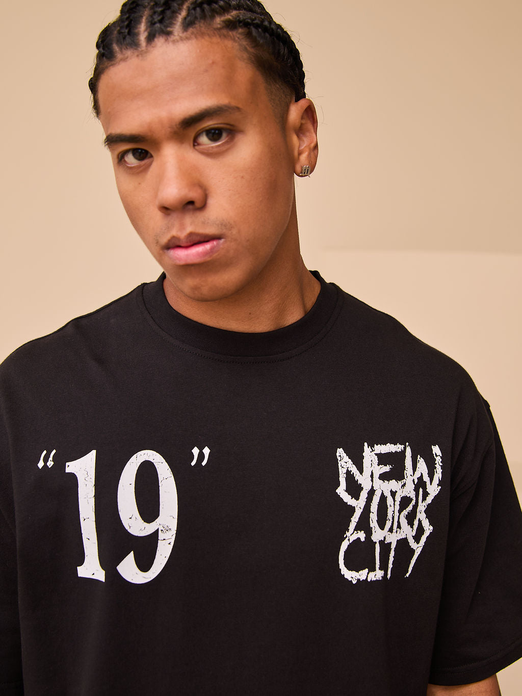 T-shirt surdimensionné graphique Caballo Noir