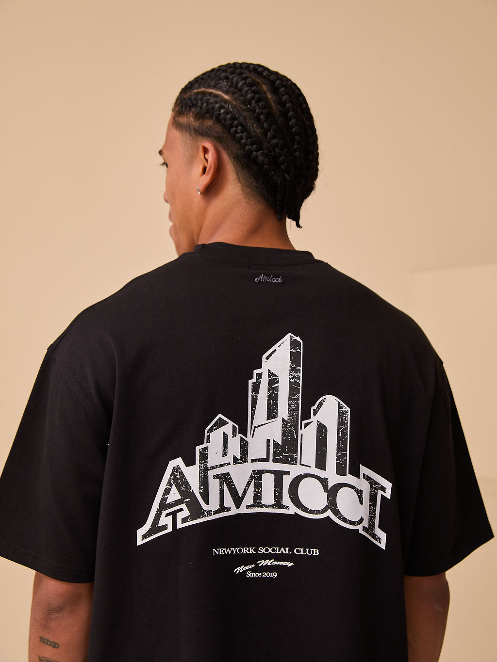 T-shirt surdimensionné graphique Caballo Noir