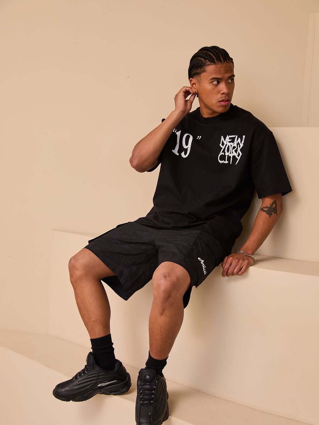 T-shirt surdimensionné graphique Caballo Noir