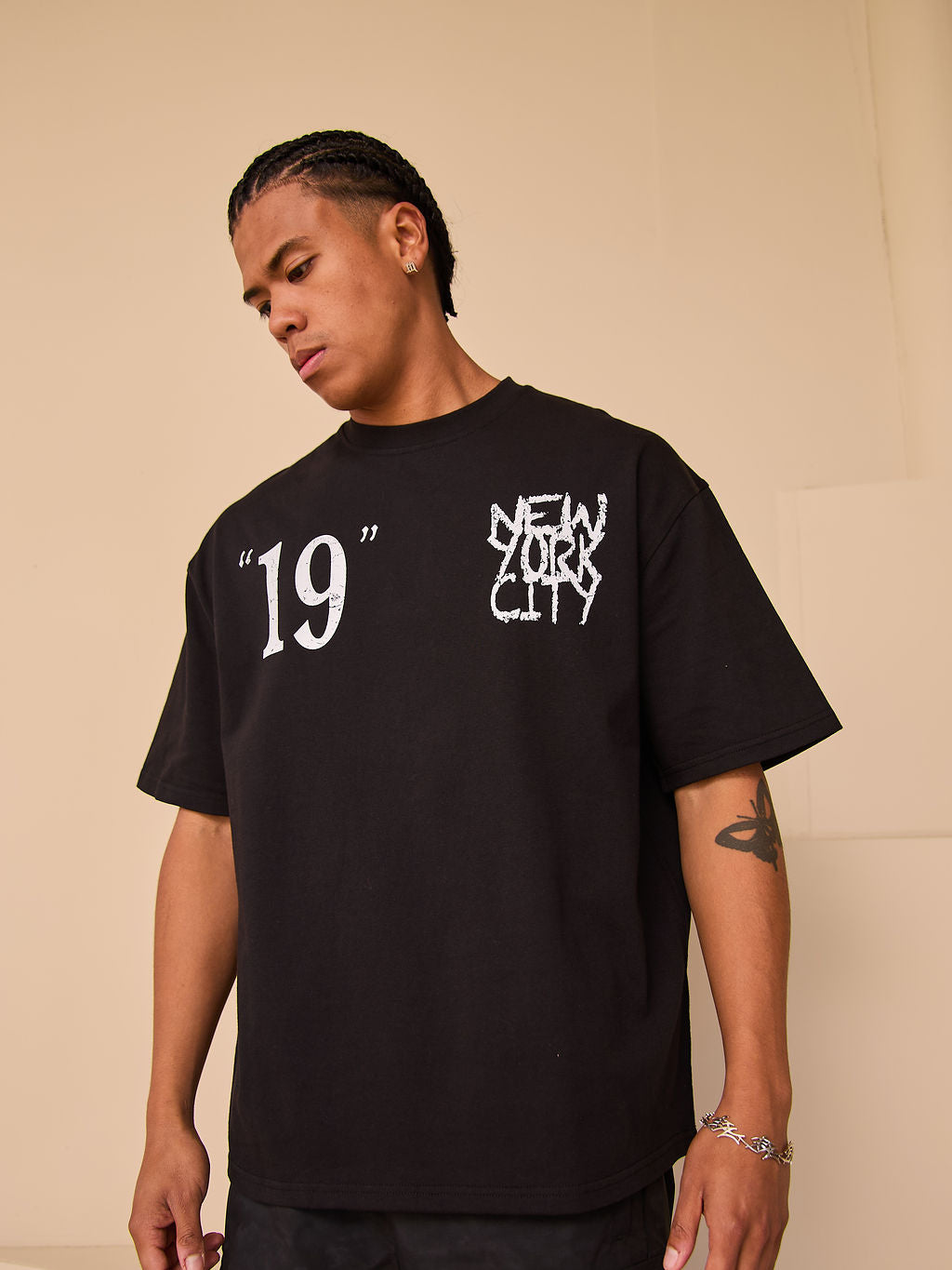 T-shirt surdimensionné graphique Caballo Noir