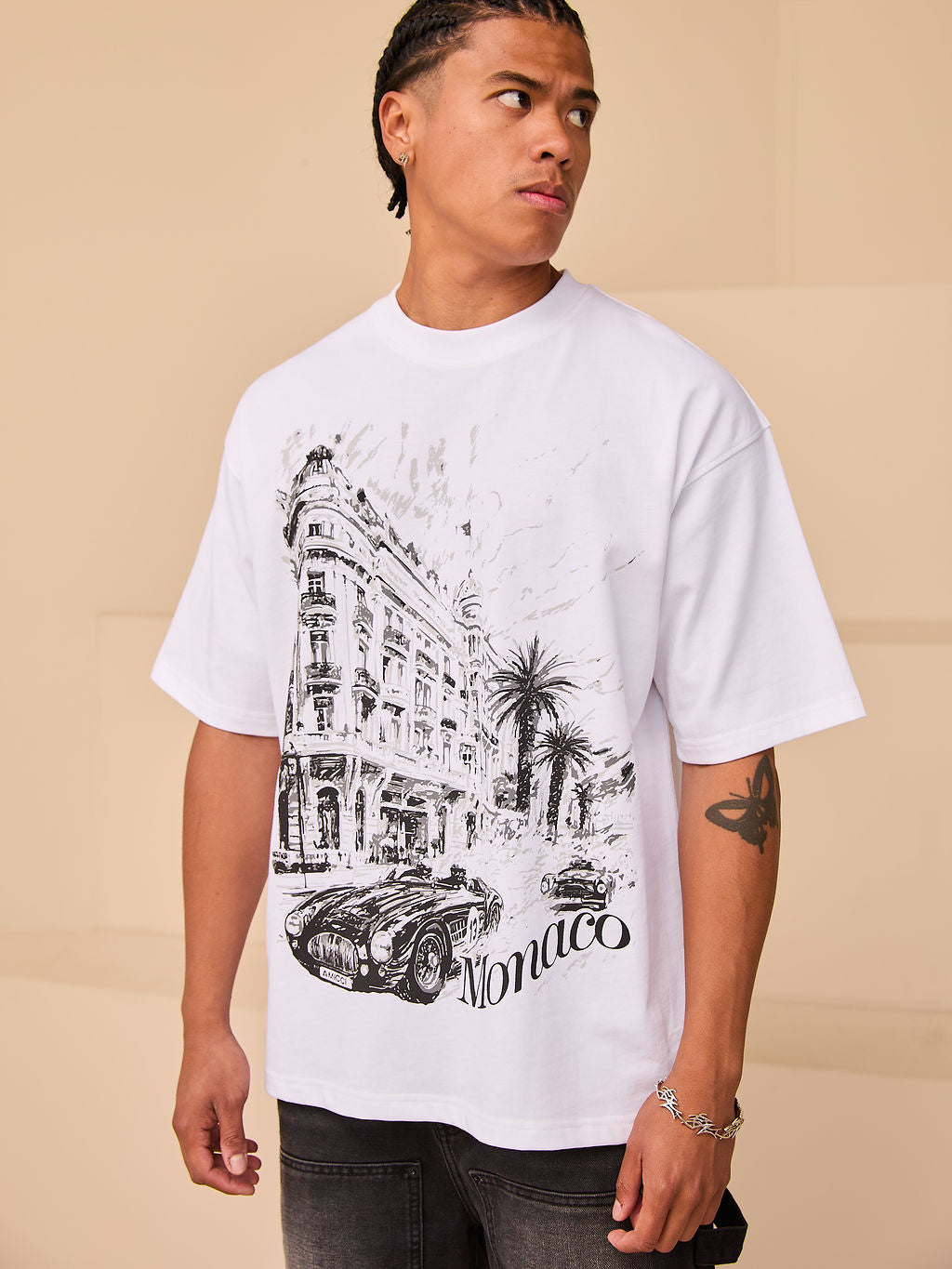 Larvotto White Graphic T Shirt