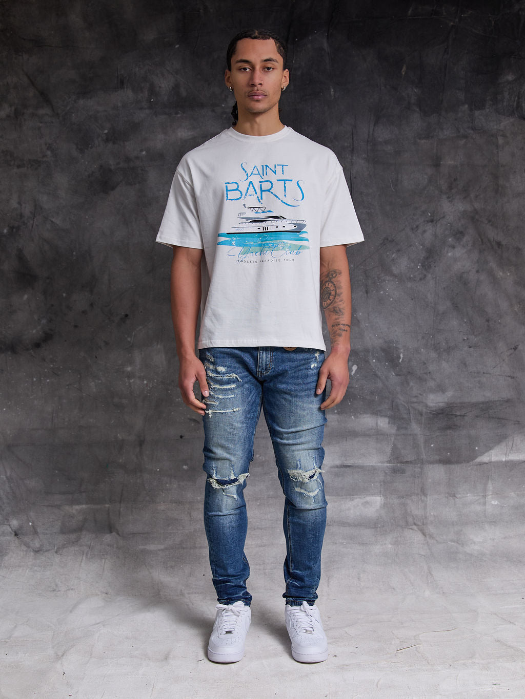 Alonzo Mid Blue Skinny Jeans