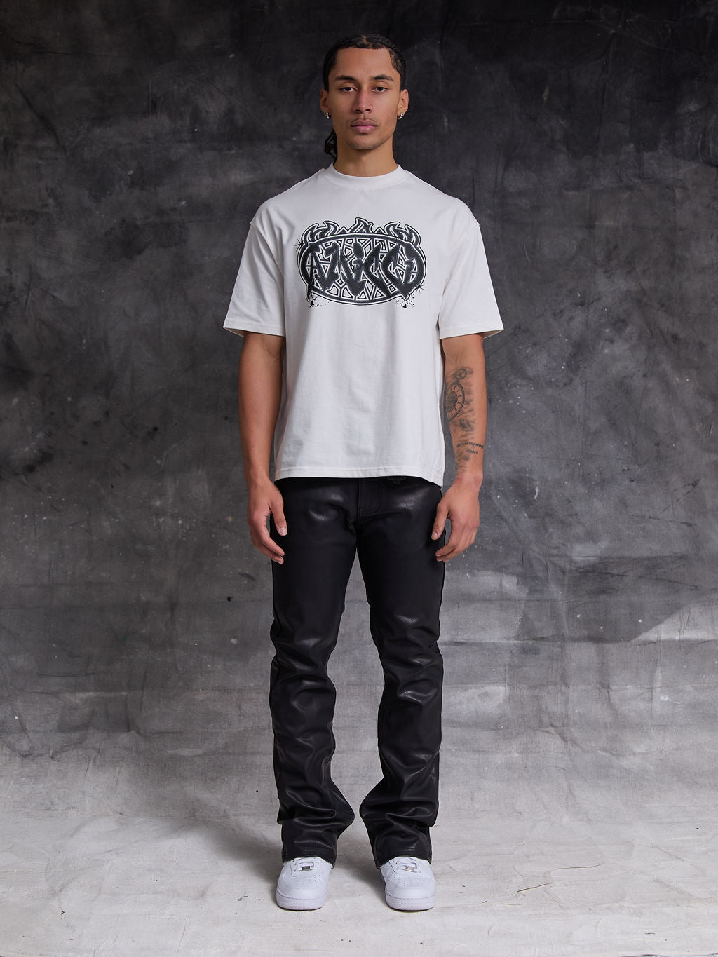 Pantalon en cuir noir Dario