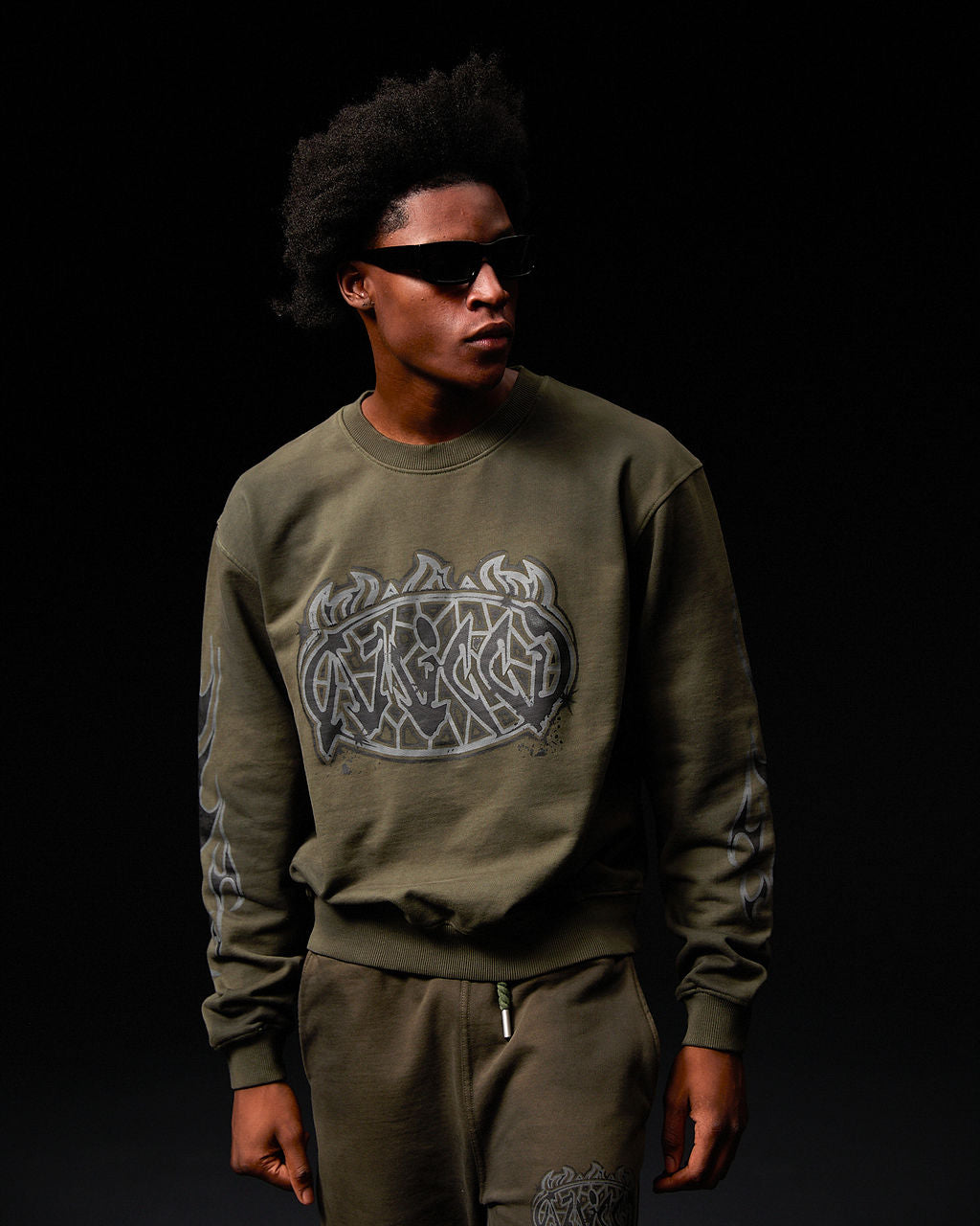 Honova Graphic Crewneck Groen