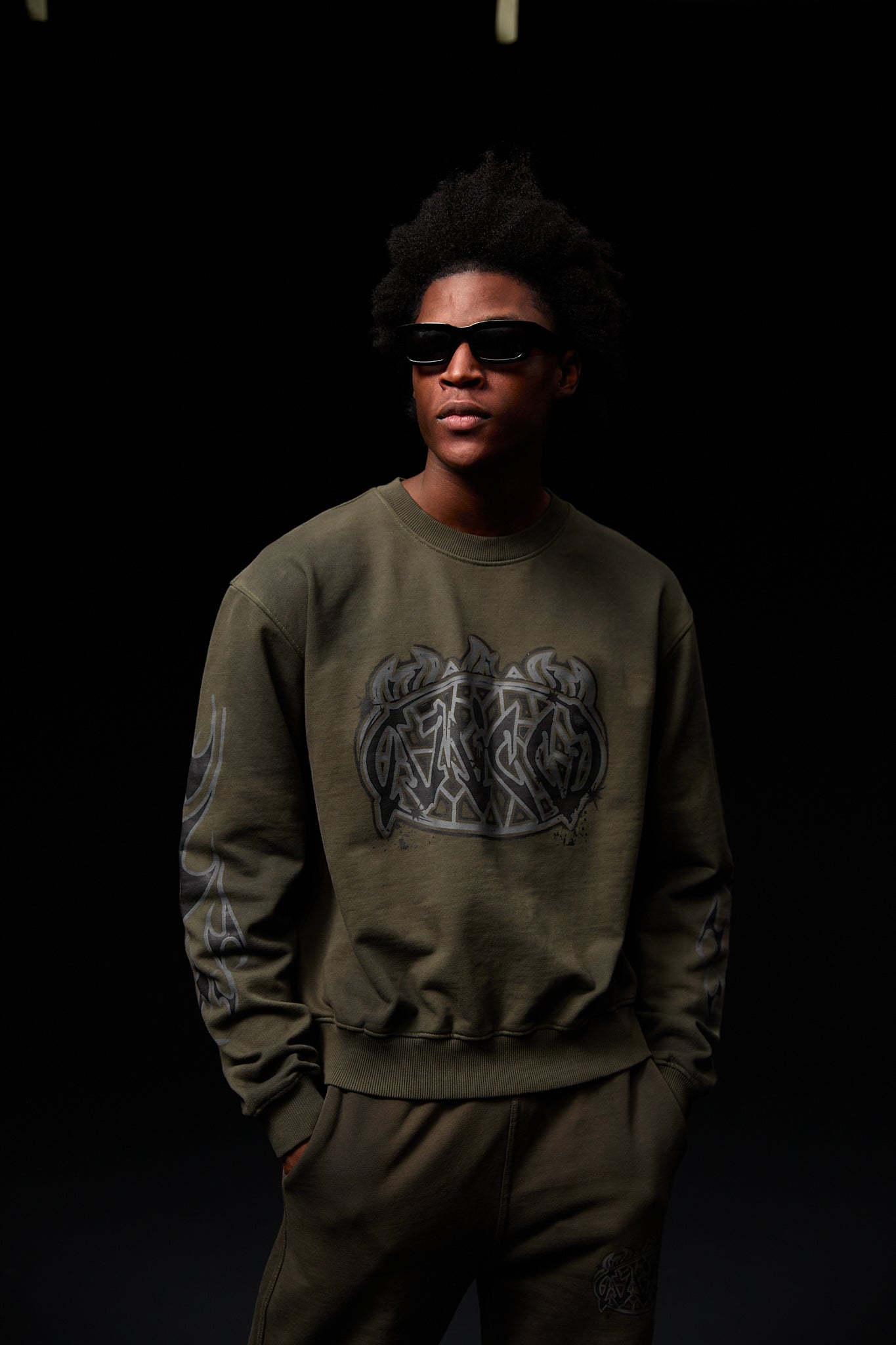 Honova Graphic Crewneck Groen