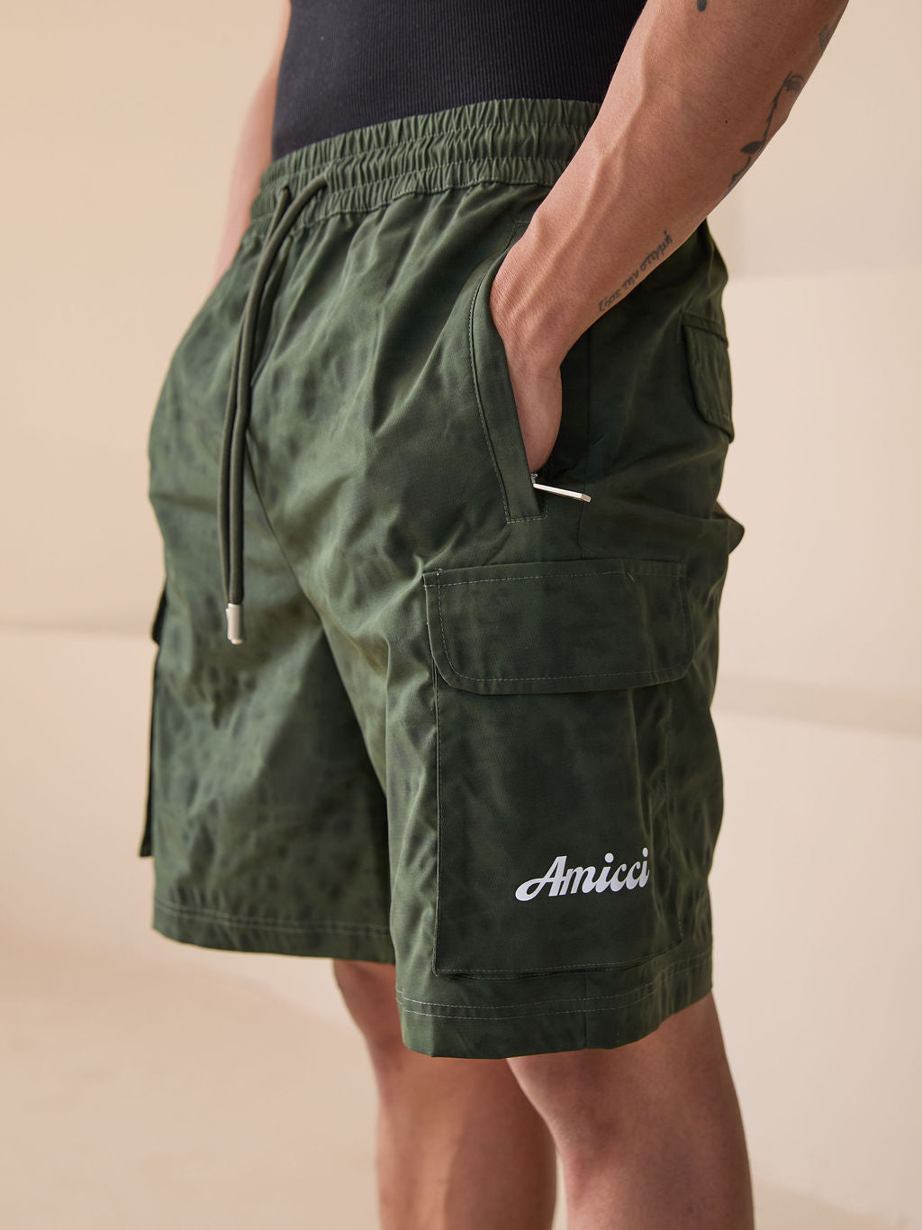 Almeria patroon shorts groen