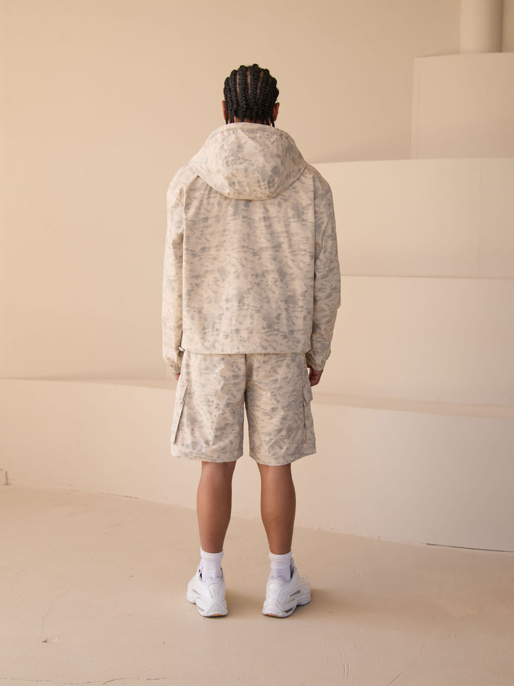 Veste coupe-vent à motif Almeria Beige