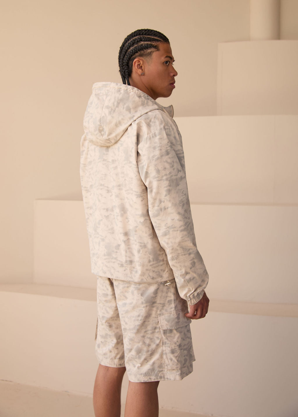 Veste coupe-vent à motif Almeria Beige