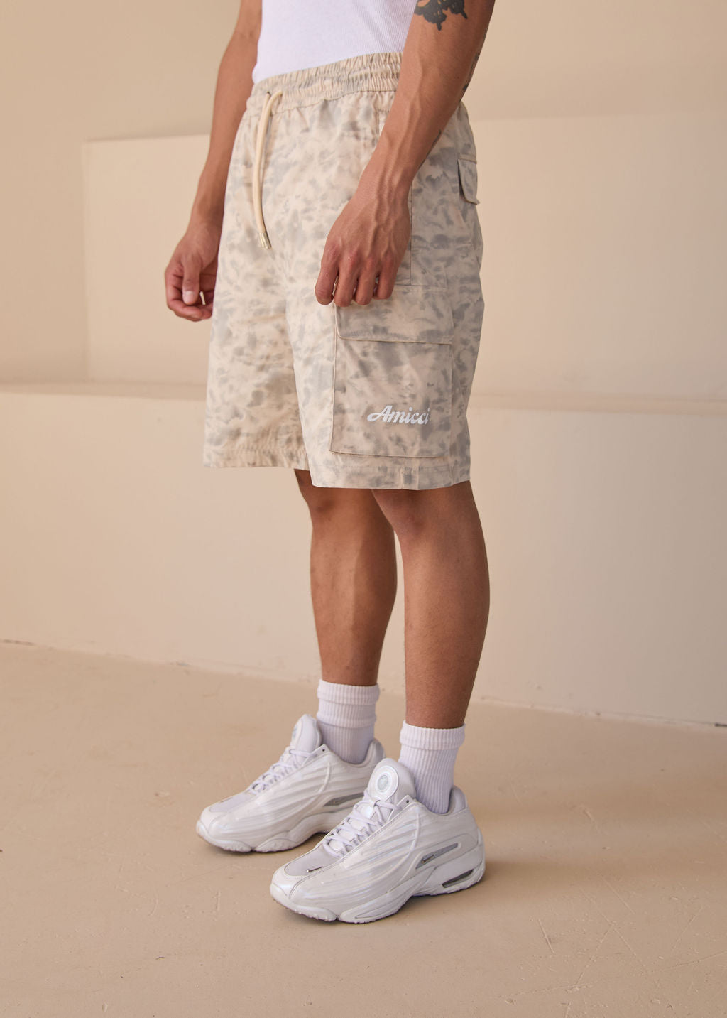 Shorts à motifs Almeria Beige