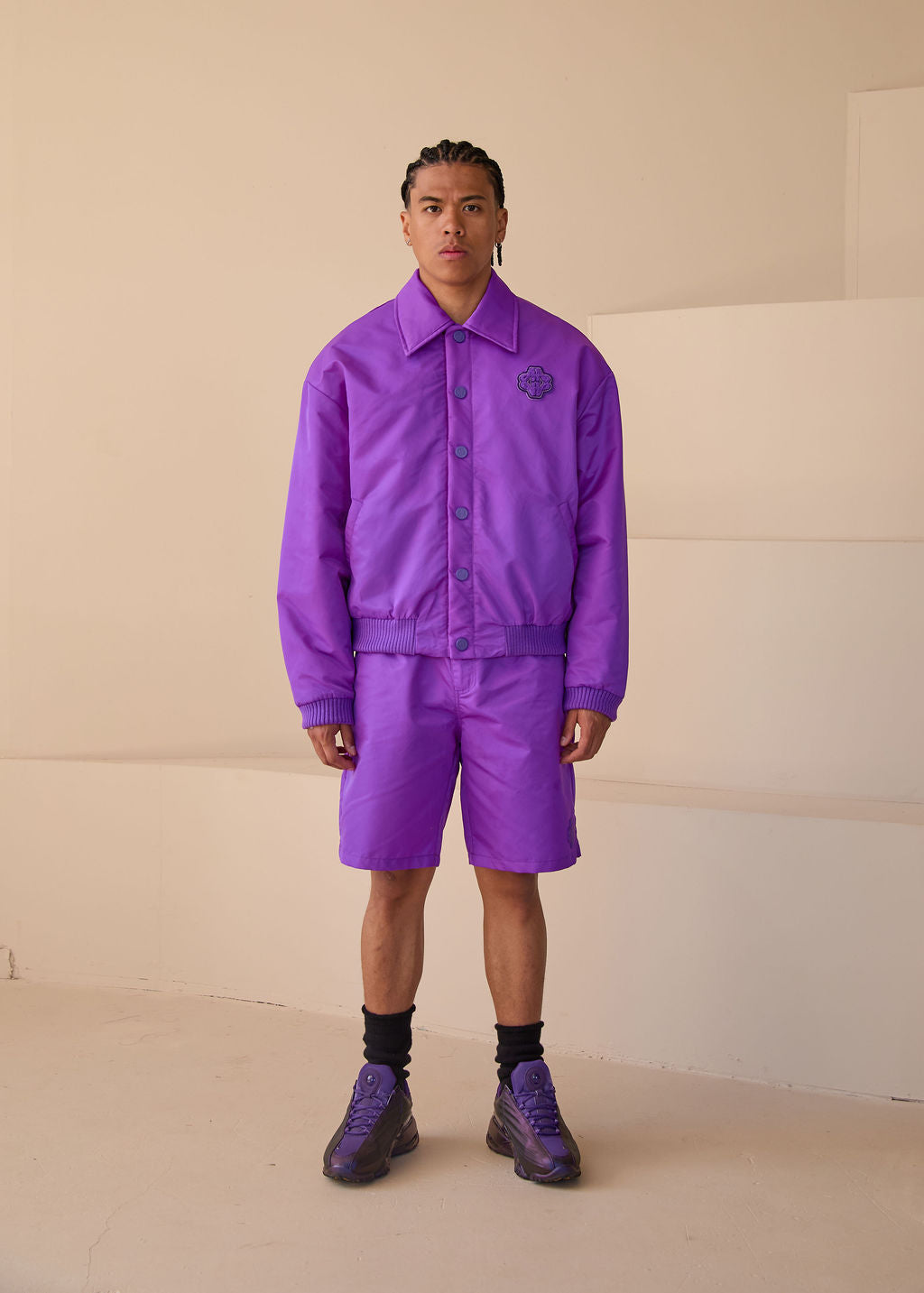 Veste Bomber à Col Laredo Violet