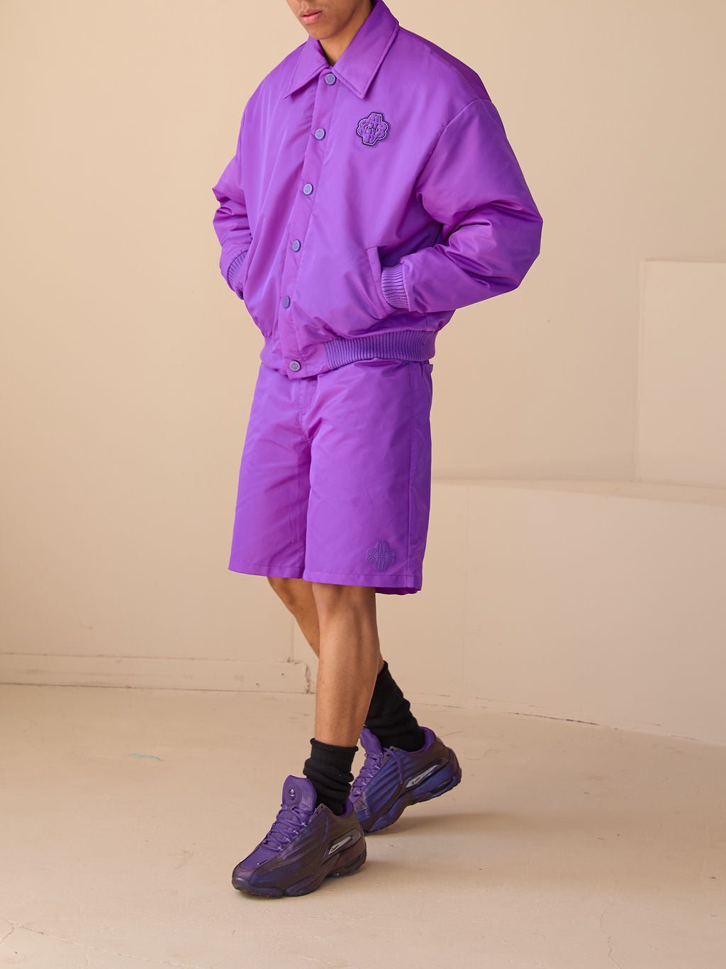 Veste Bomber à Col Laredo Violet