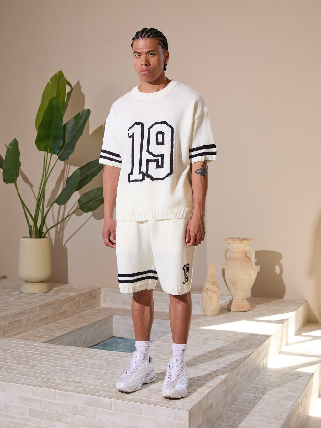 Nantes Knitted T-Shirt White