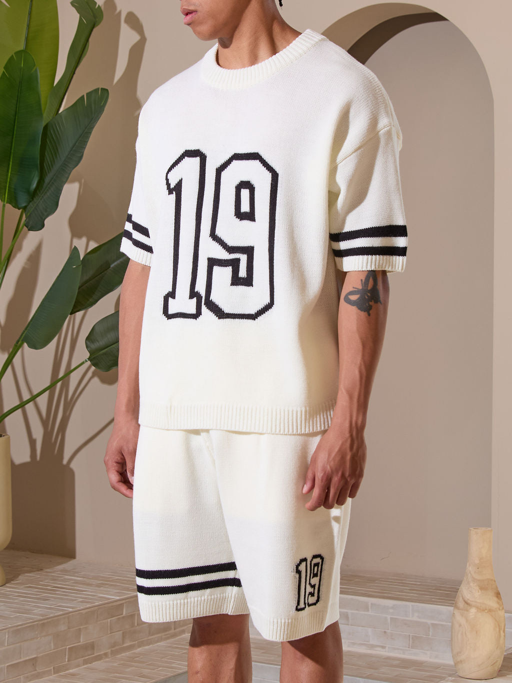 Nantes Knitted T-Shirt White