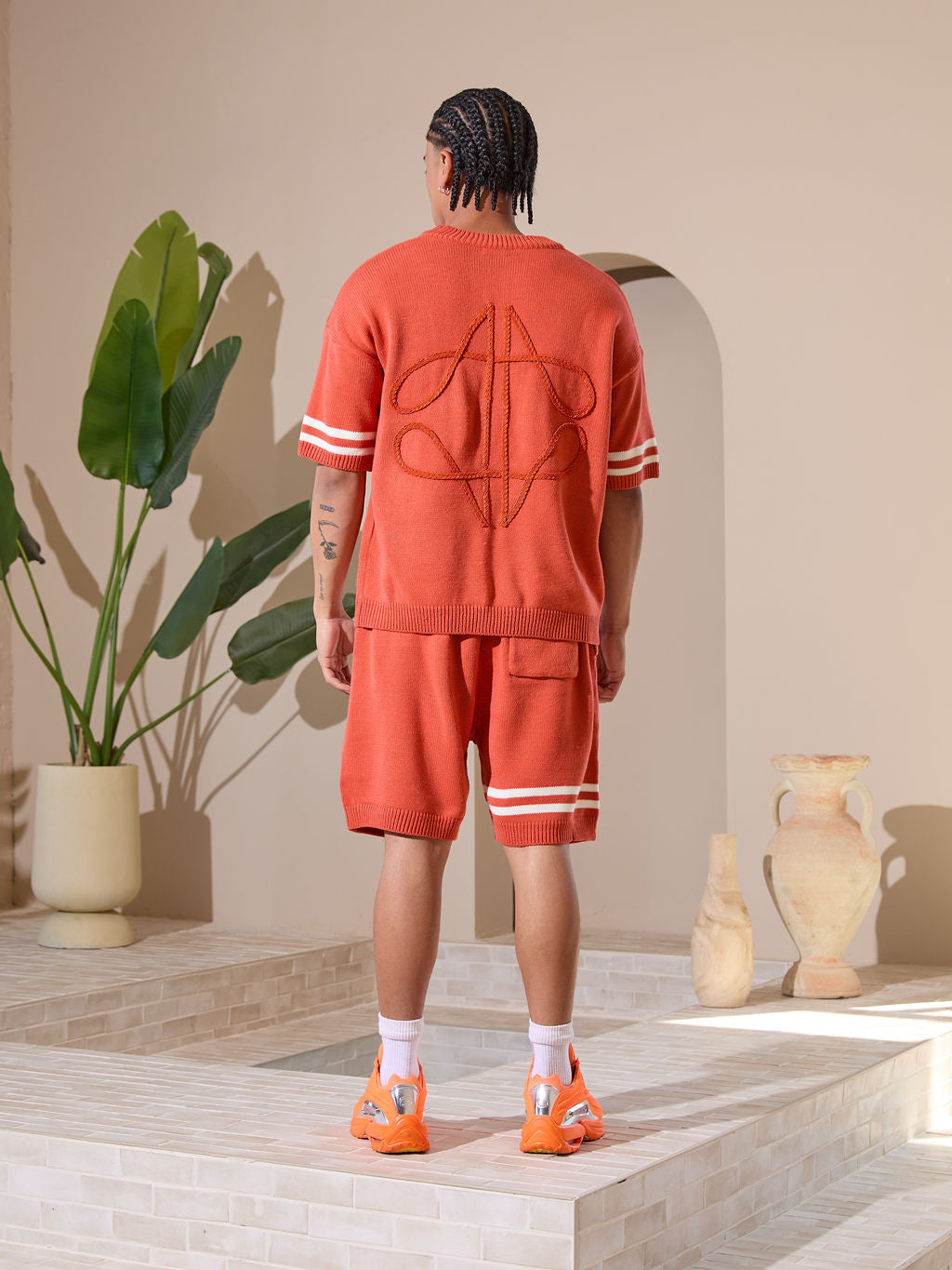 T-shirt en jersey tricoté Nantes Orange