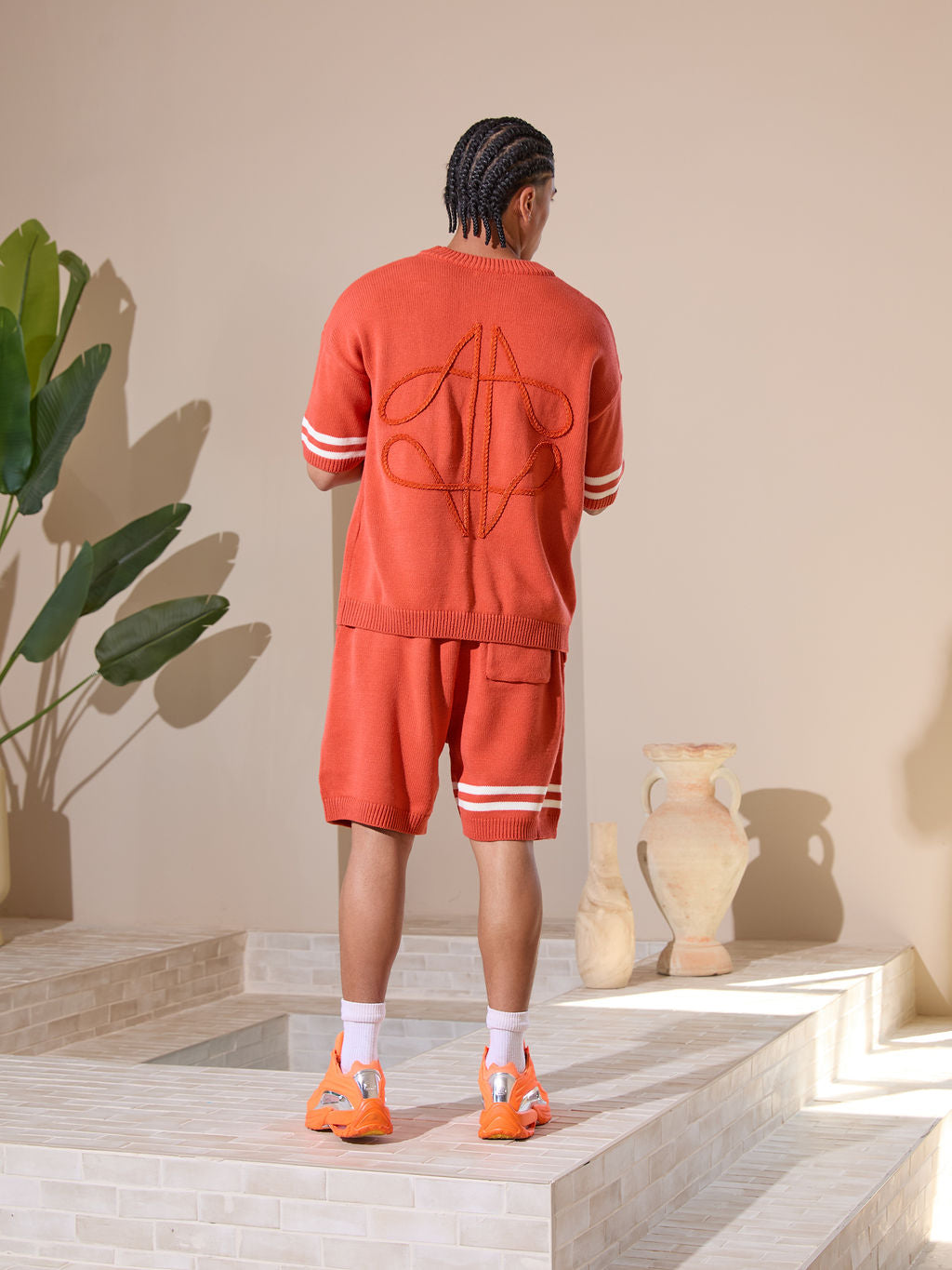 T-shirt en jersey tricoté Nantes Orange