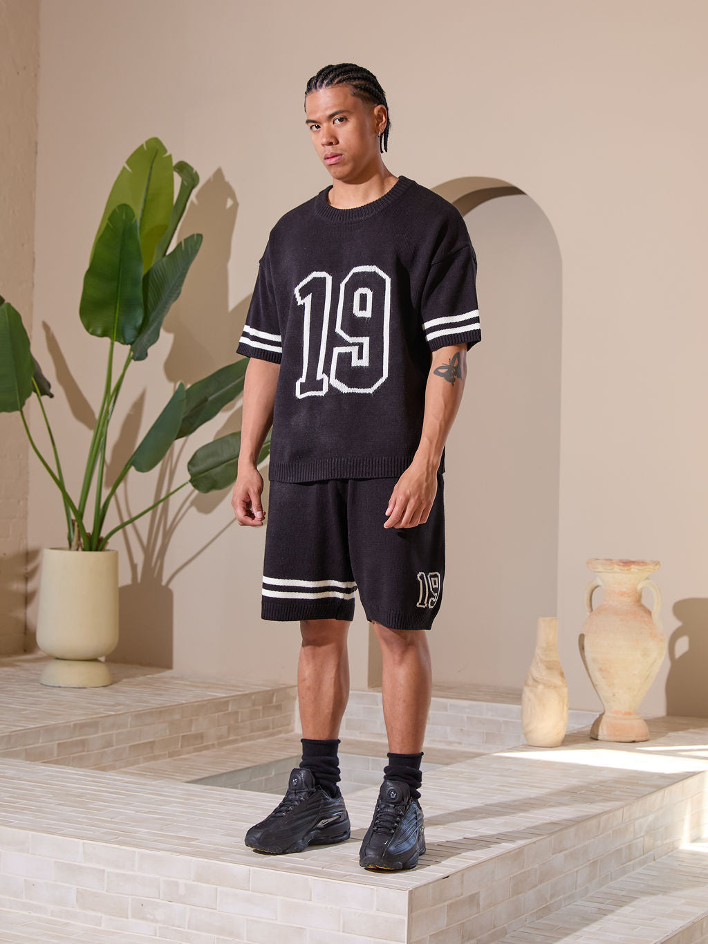 Nantes Knitted Set Black