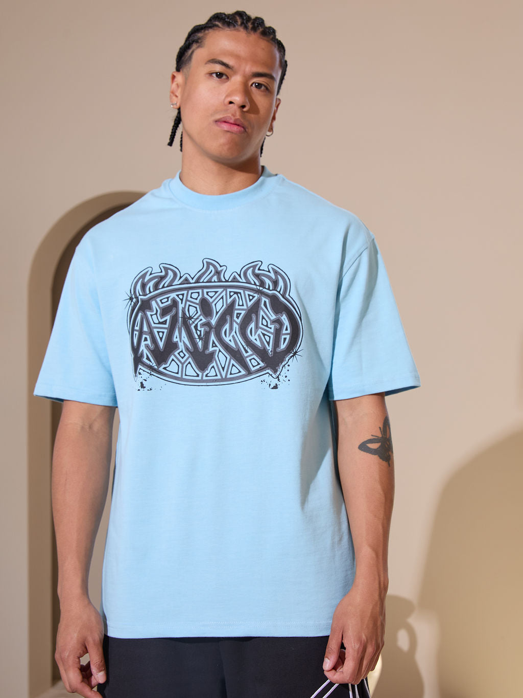 T-shirt graphique Vallea Noir