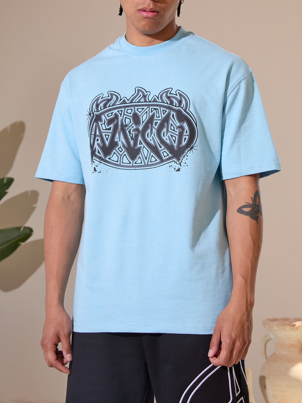 T-shirt graphique Vallea Noir