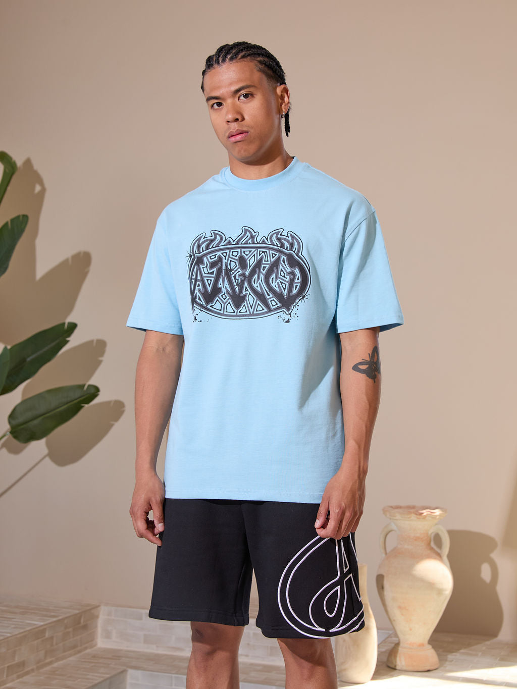 T-shirt graphique Vallea Noir