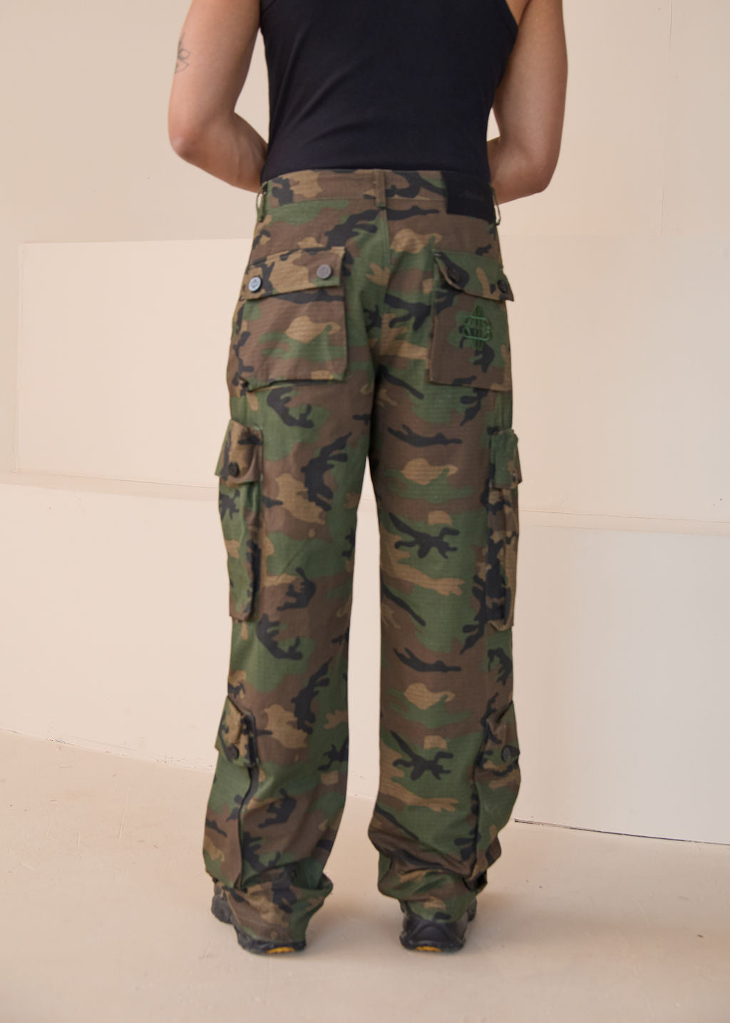 Pantalons cargo camo vert Tabor