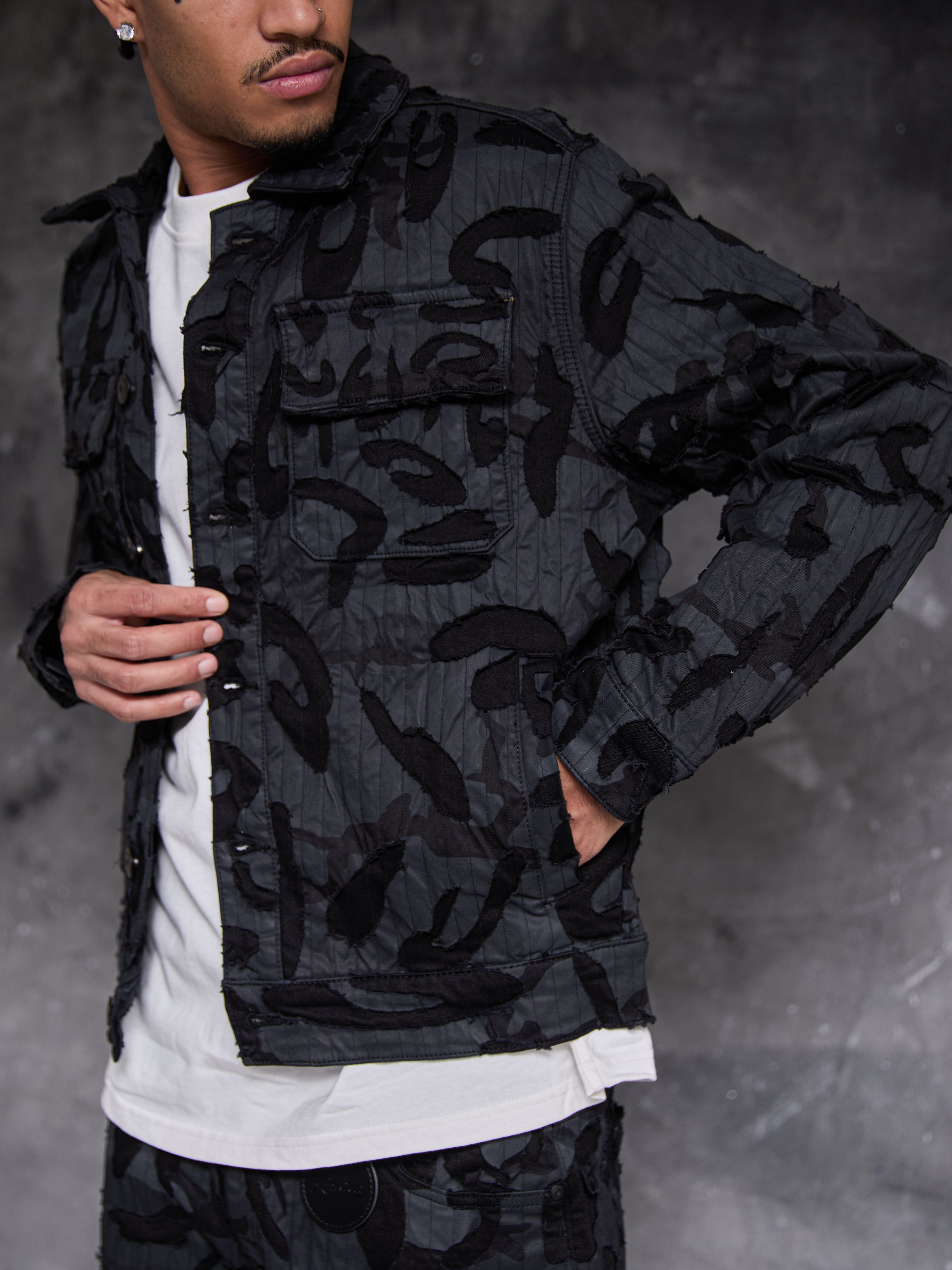 Geragio Black Denim Jacket