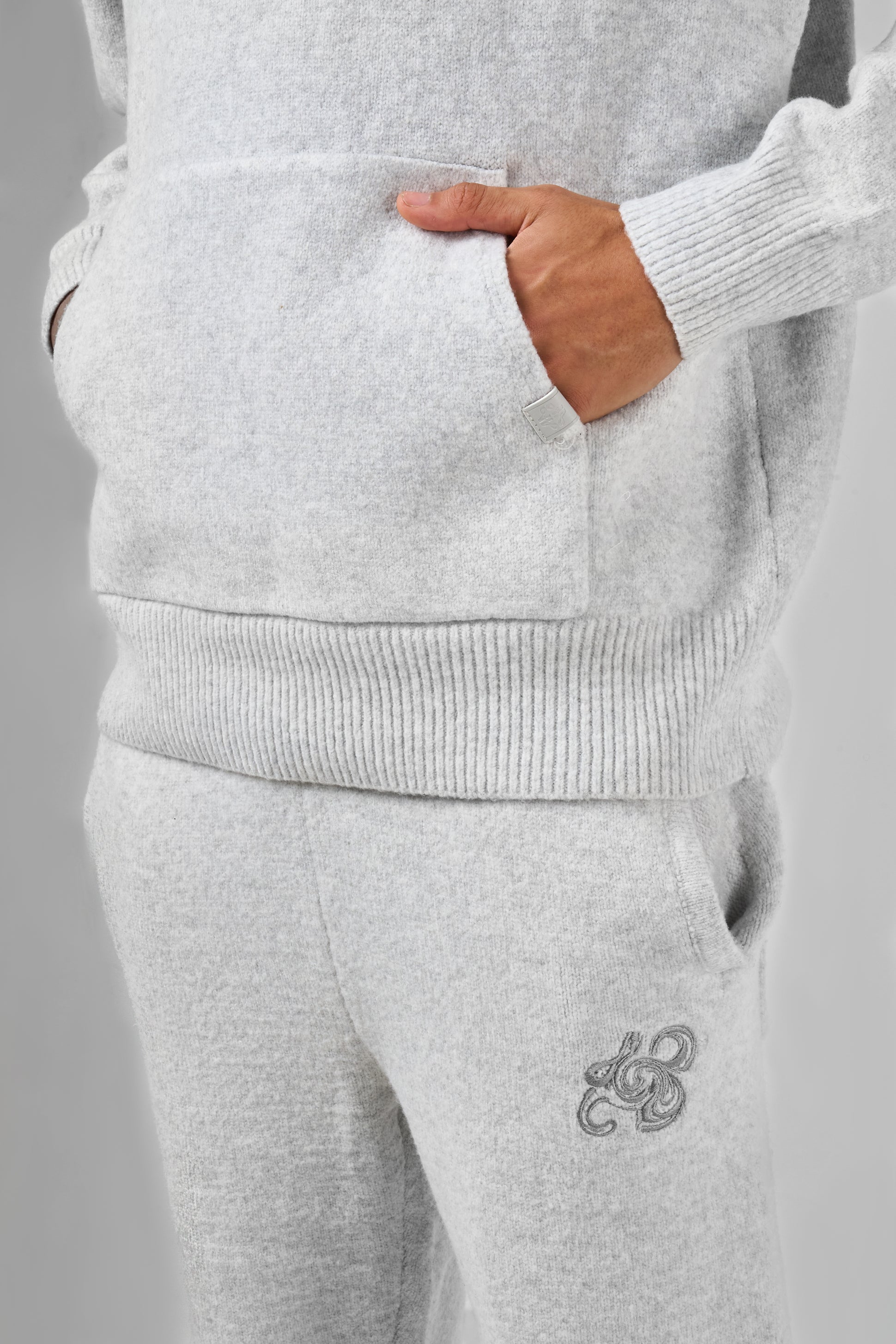 Amos Grey Knitted Jogger