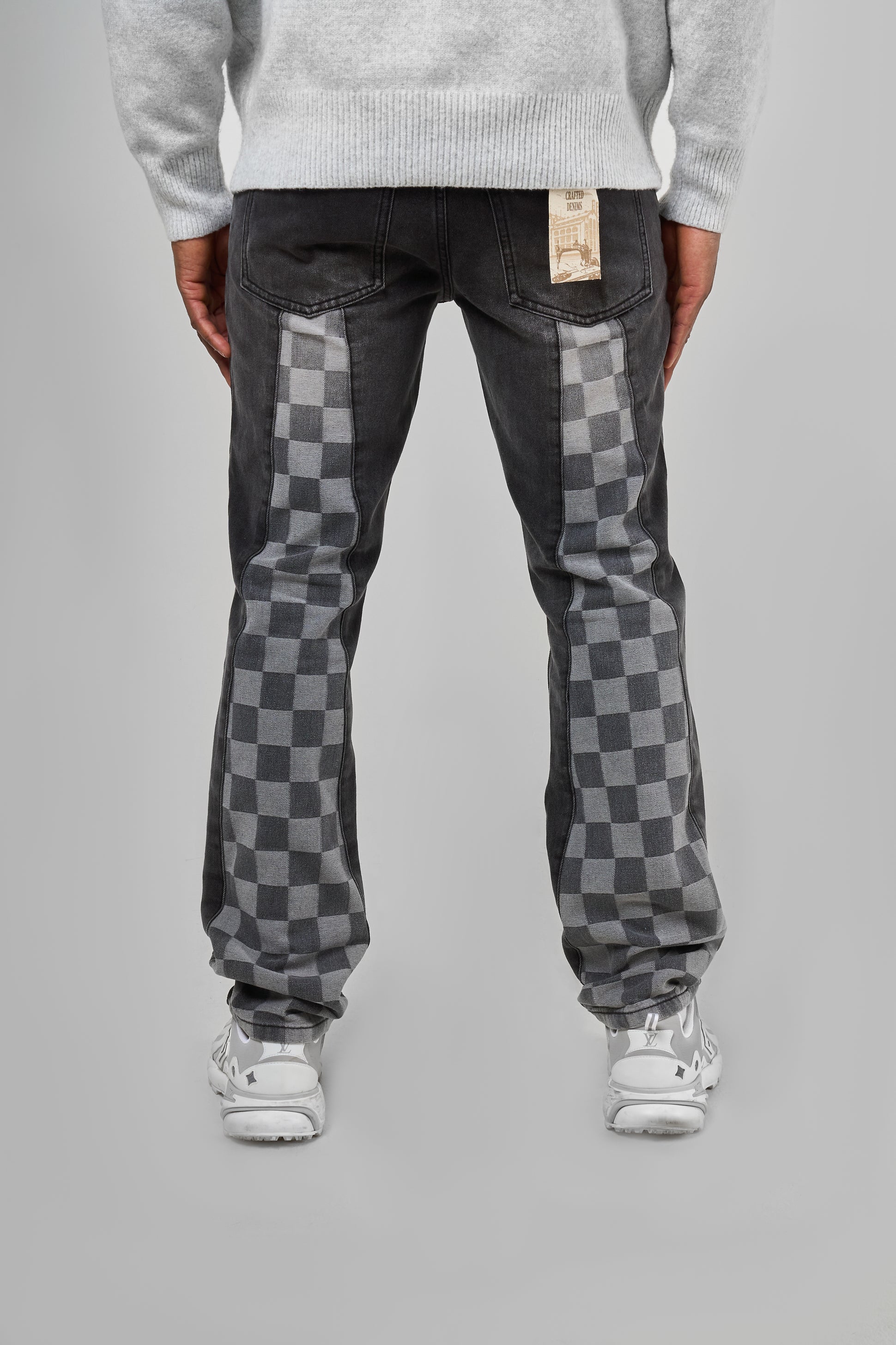 Jean évasé noir délavé Givona