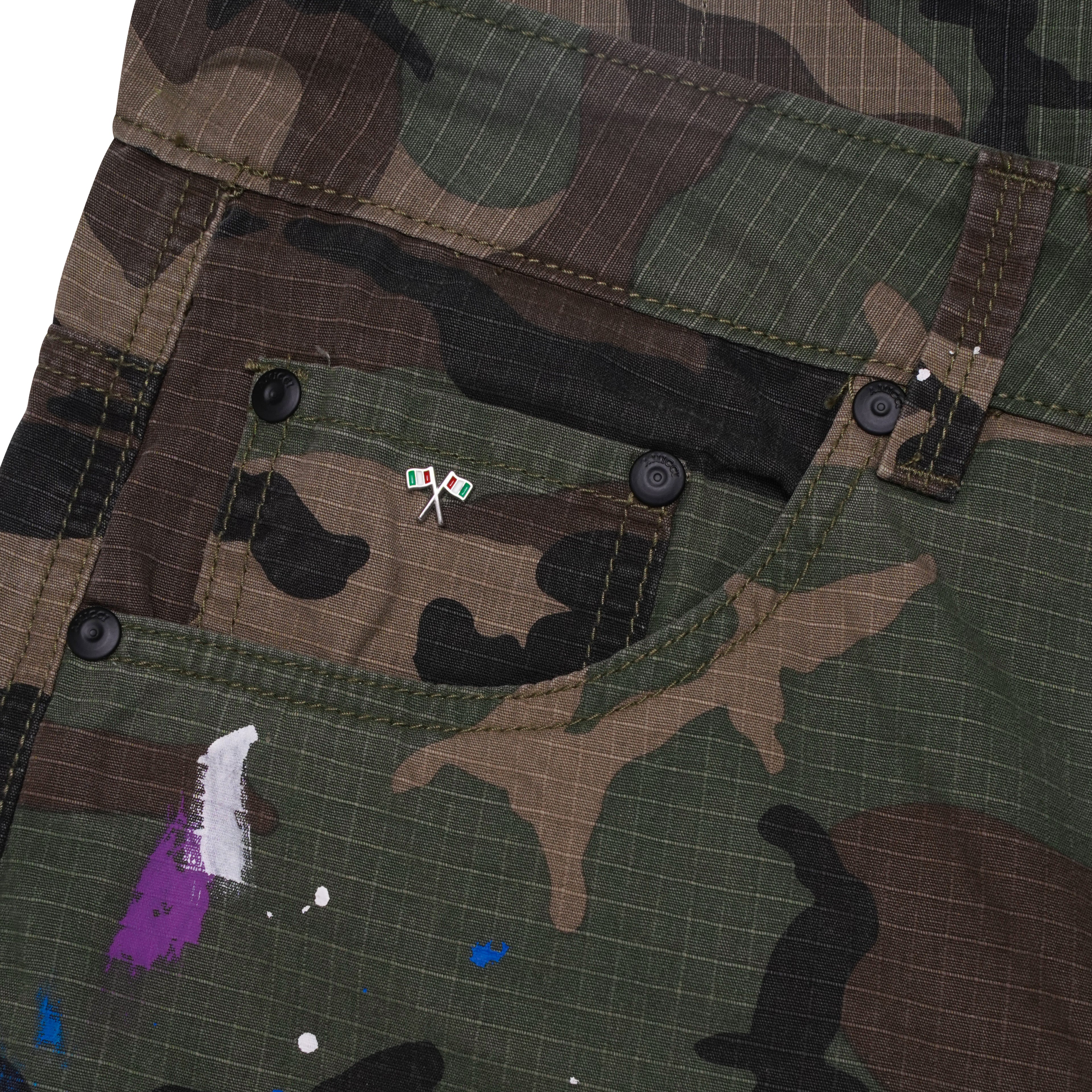 Flavio Groene Camo Korte Broek