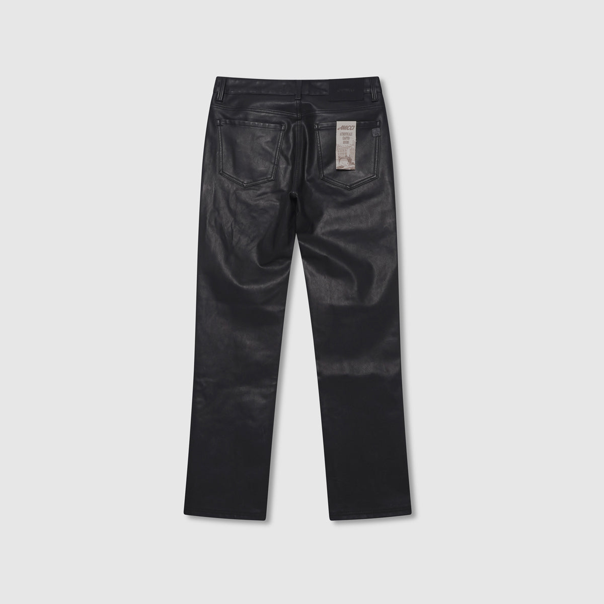 Pantalon en cuir noir Dario