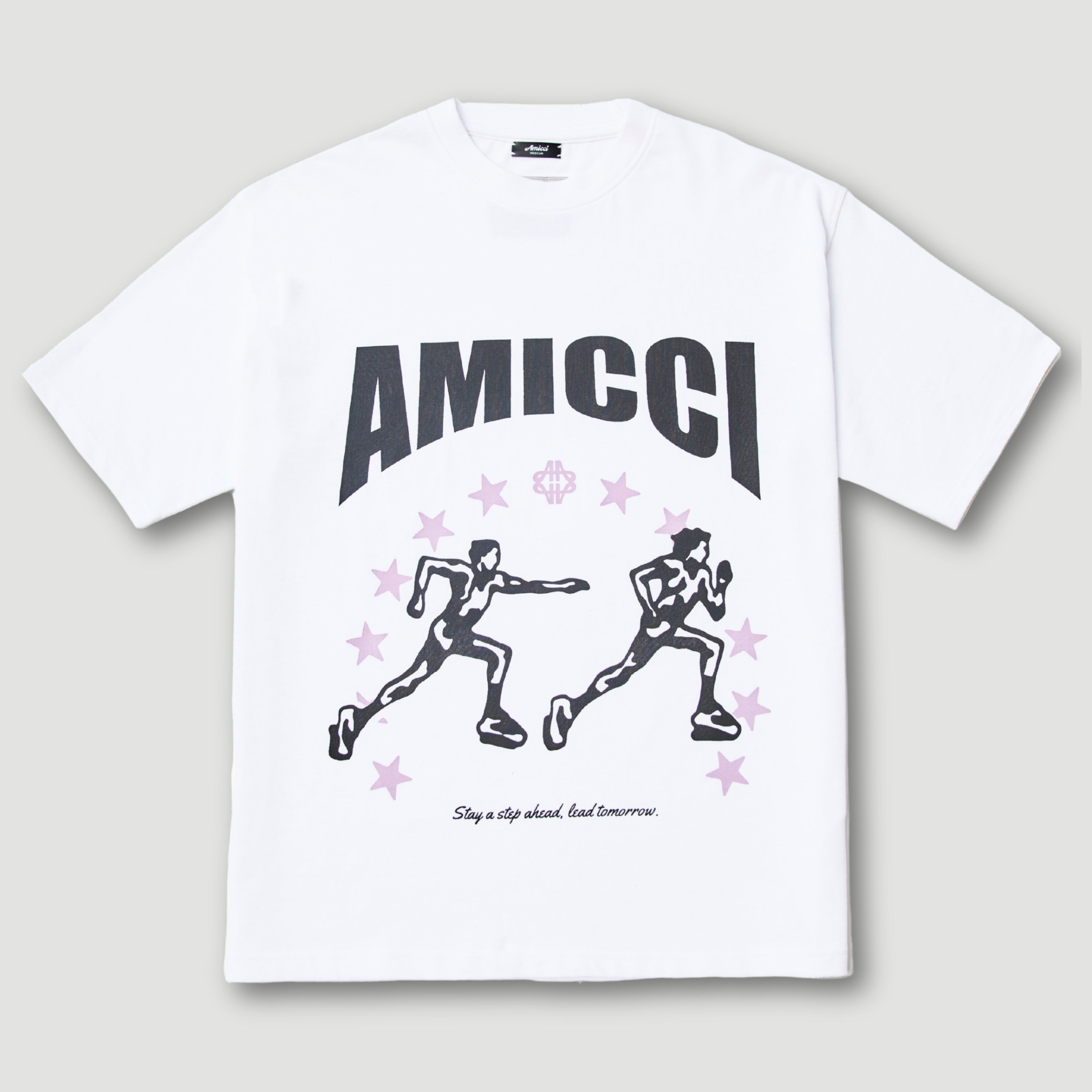 Richting Wit Grafisch T-shirt