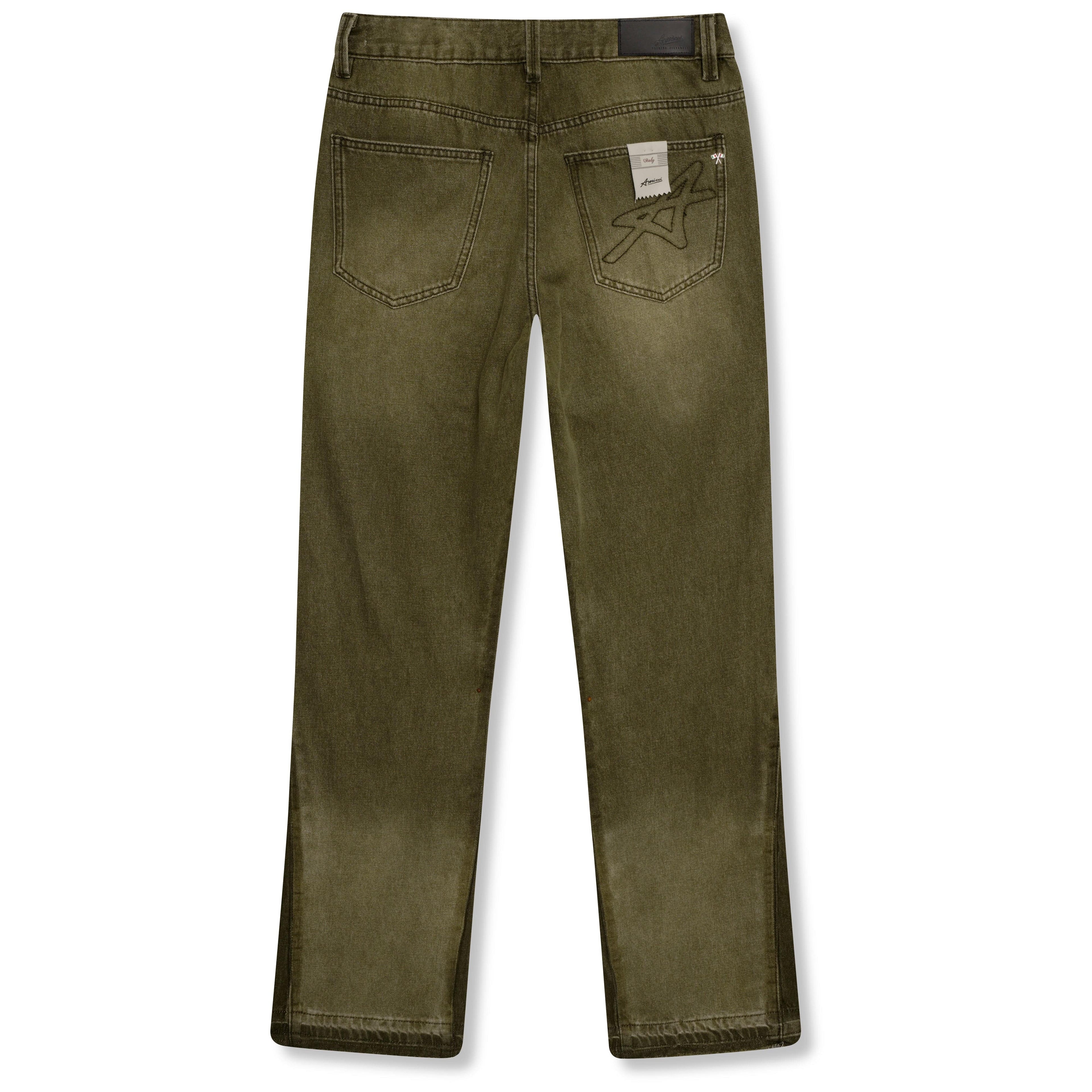 Amicci Jeans Adrano Flare Jeans Olive