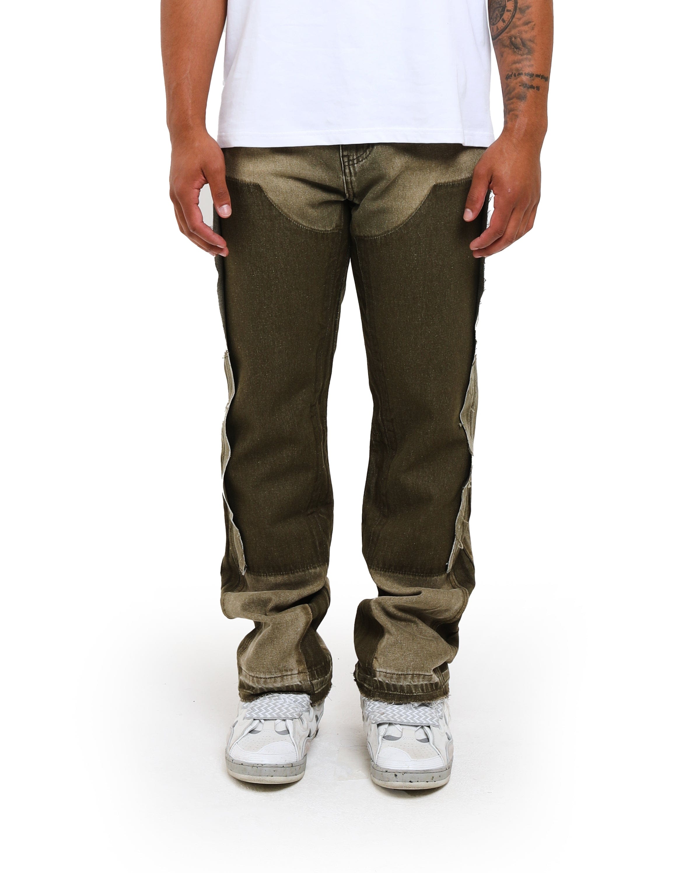 Amicci Jeans Adrano Flare Jeans Olive