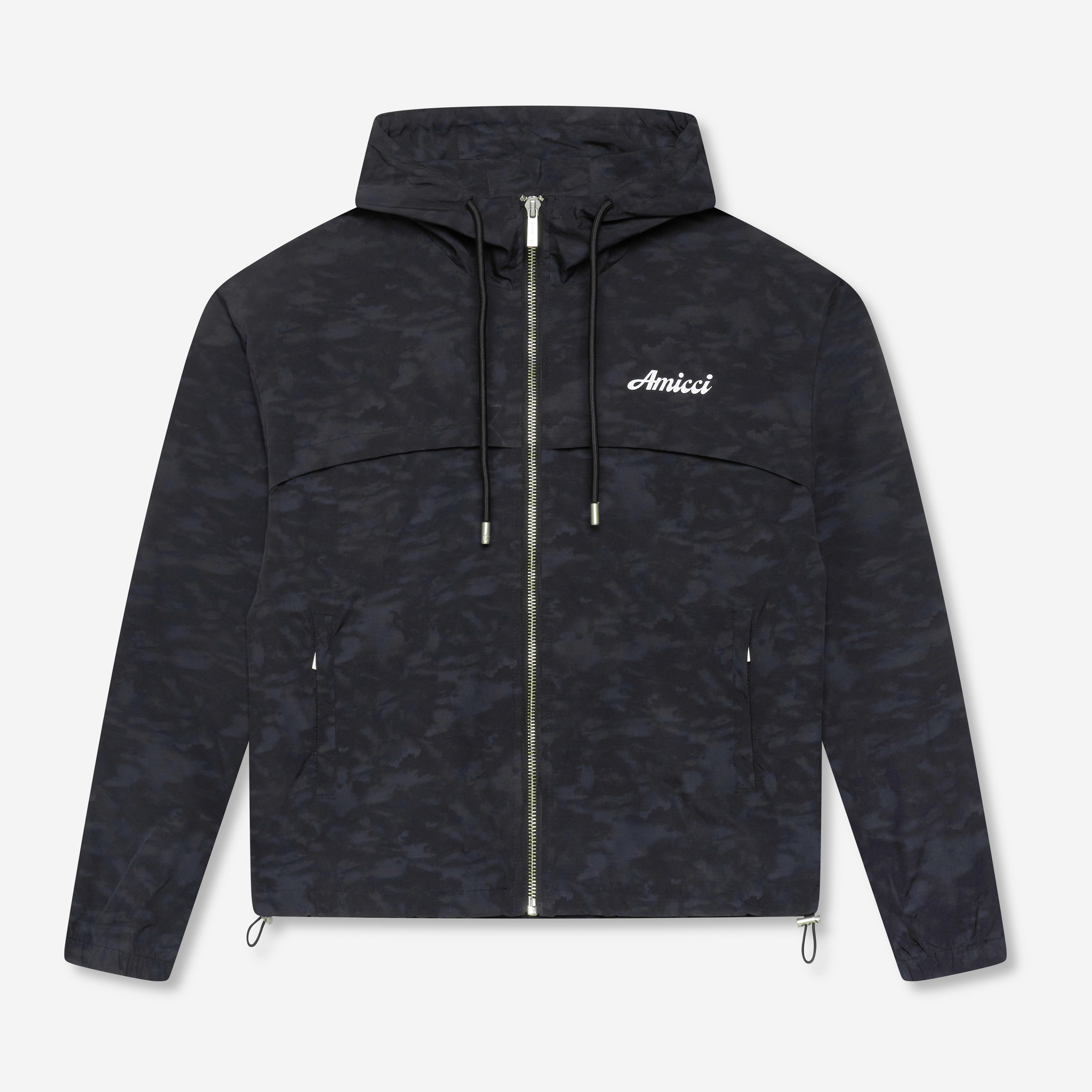 Almeria Patroon Windbreaker Jas Zwart