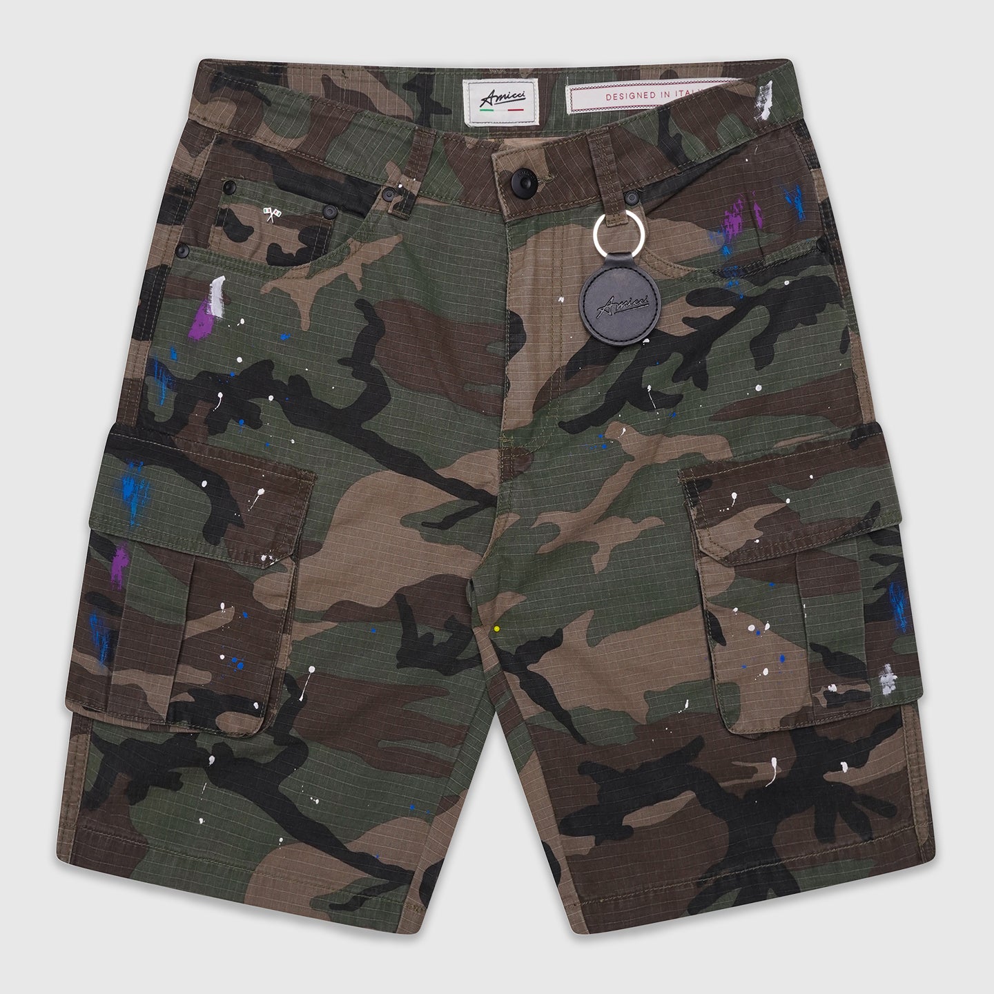 Flavio Groene Camo Korte Broek