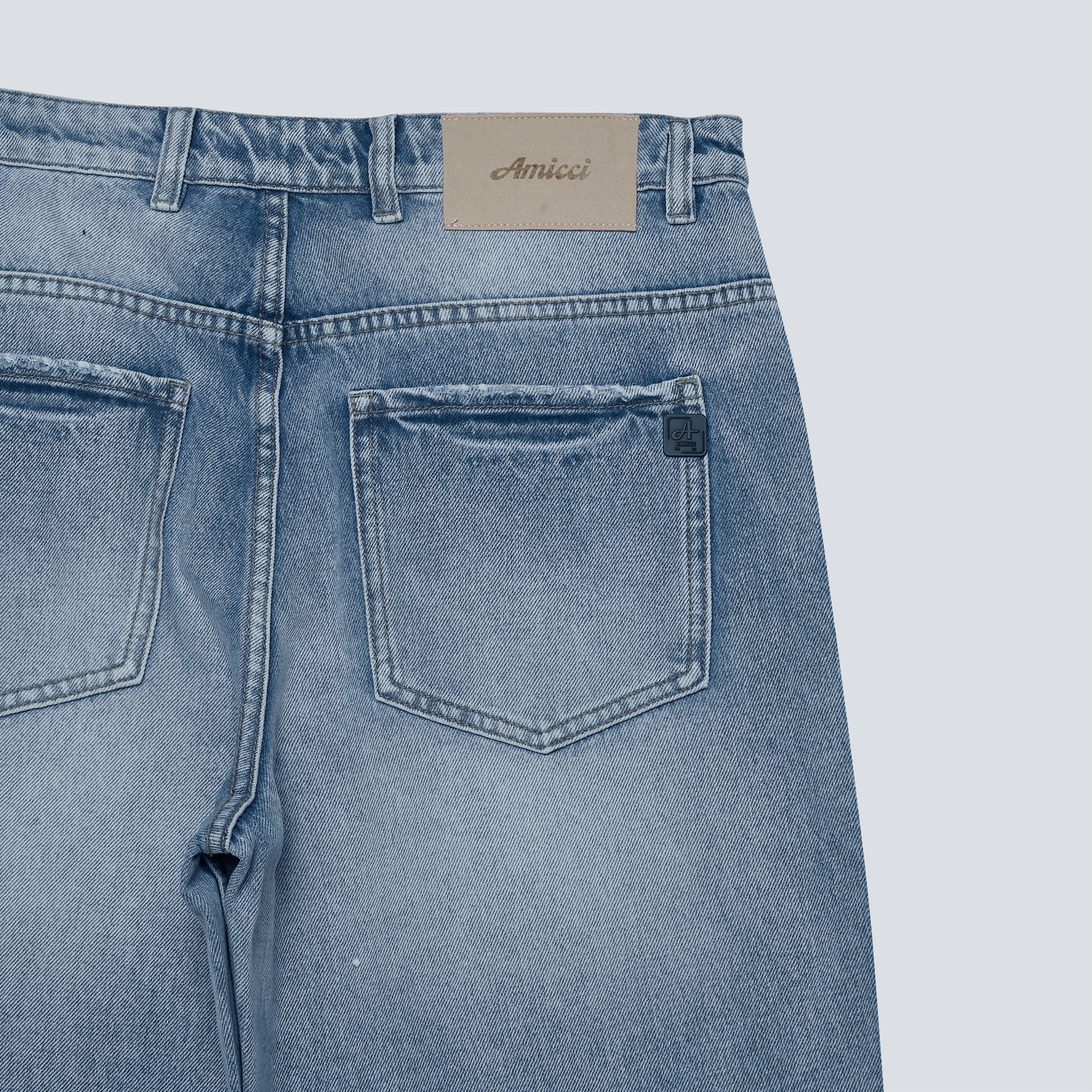 Jean déchiré bleu clair Manuel