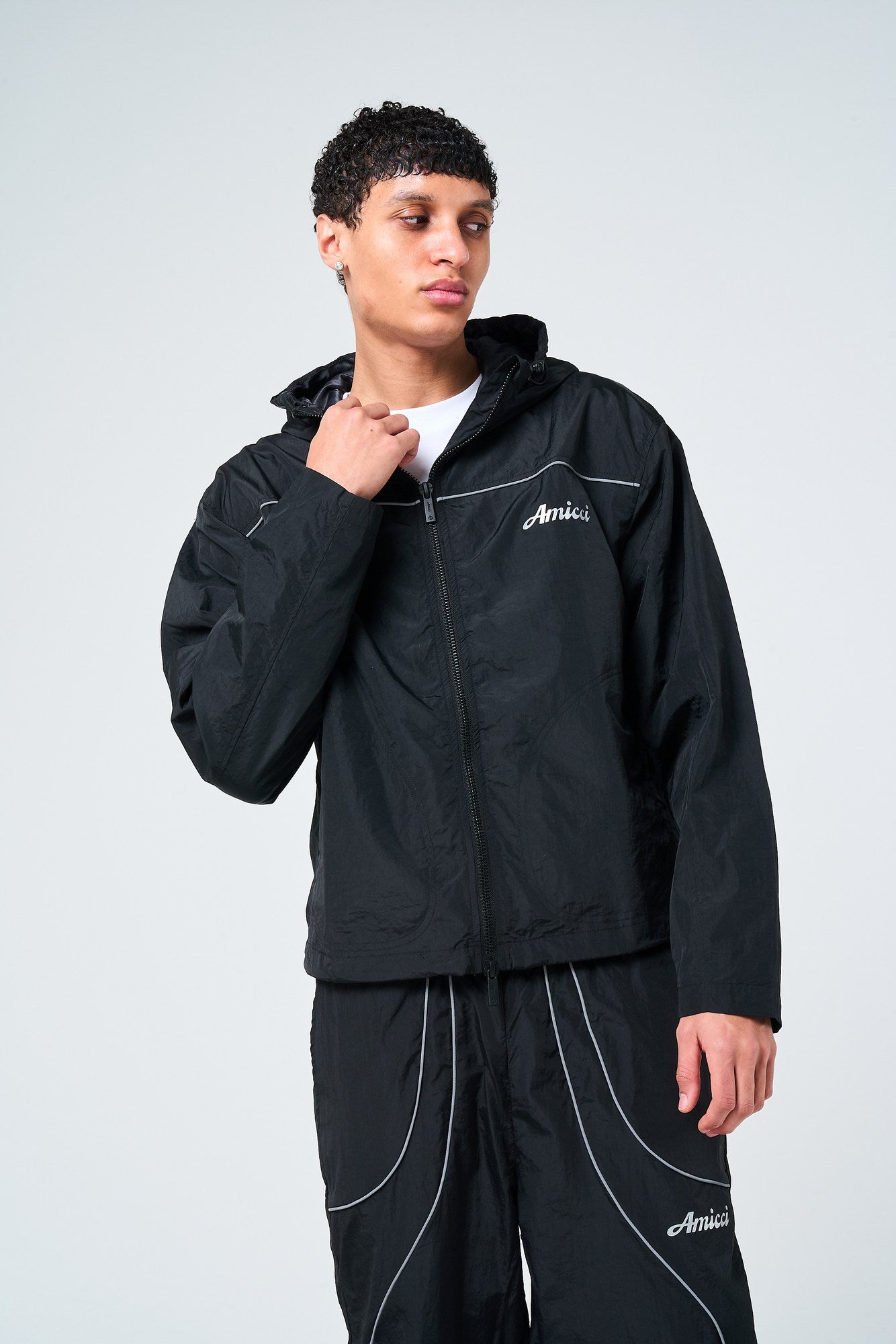 Carson zwarte windjack