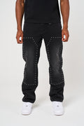 Haulier Black Studded Carpenter Denim